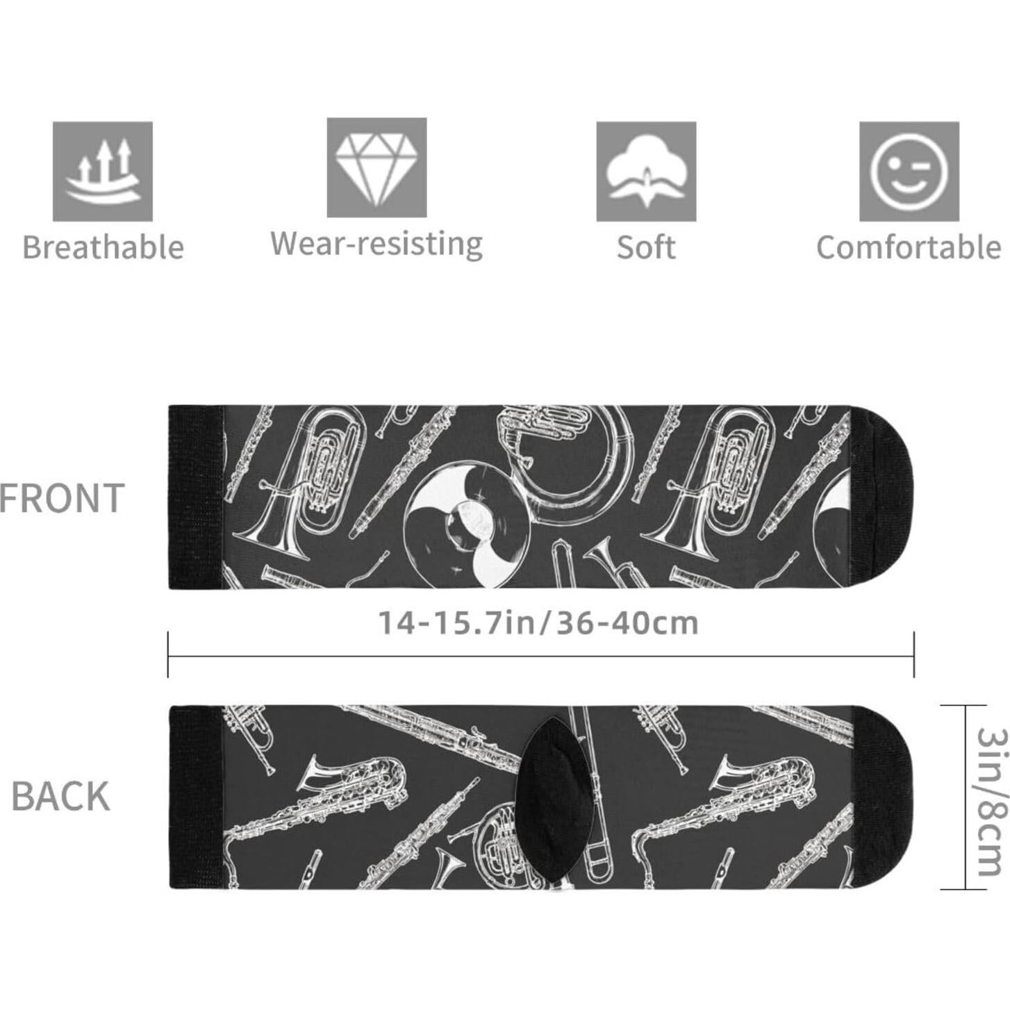 Calcetines Divertidos Utero Obgyn Unisex Negro 7.5-12