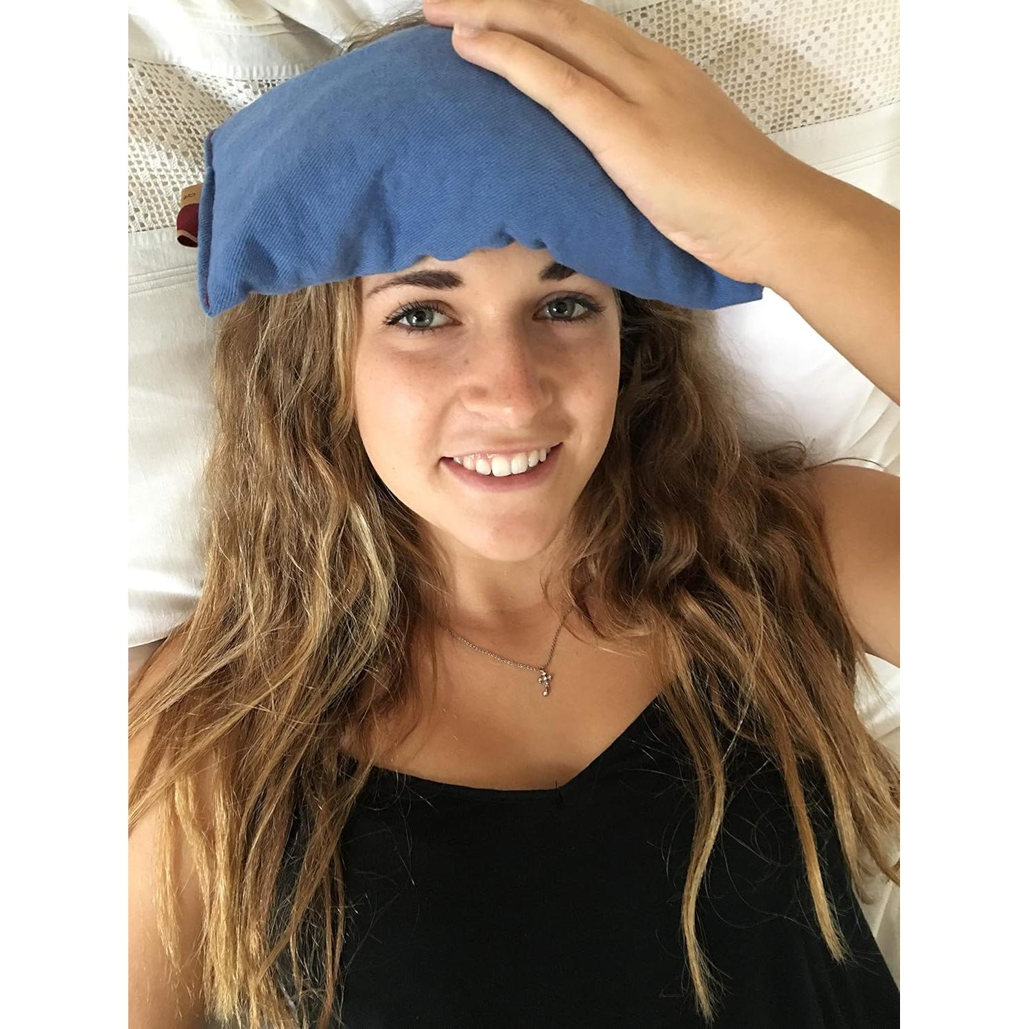 Almohadilla térmica para ojos Hot Cherry - Mezclilla azul, 25.3x10.2cm