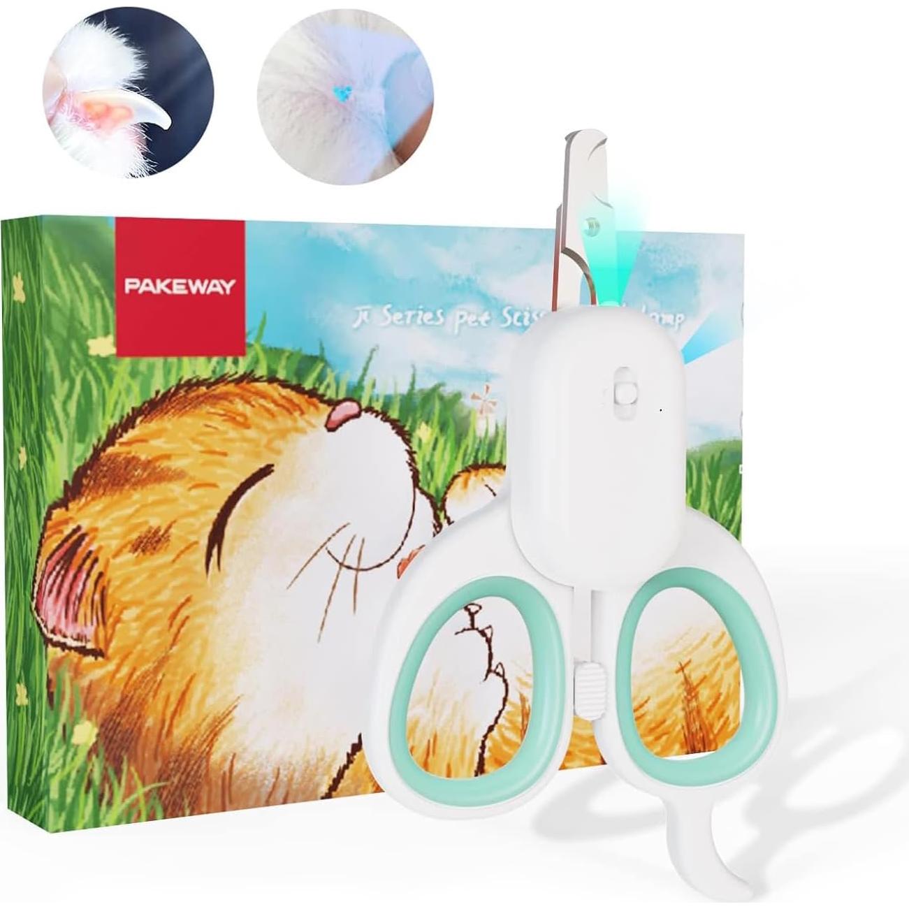 Cortador de Uñas para Mascotas PAKEWAY con Luz LED y U-V