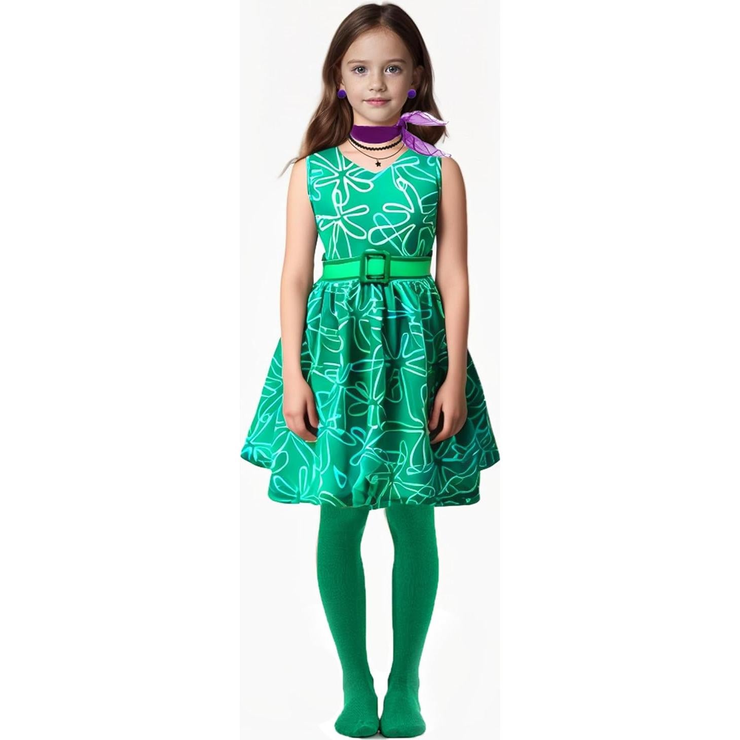 Disfraz Desagrado Niñas Verde Cosplay 5-6 Años