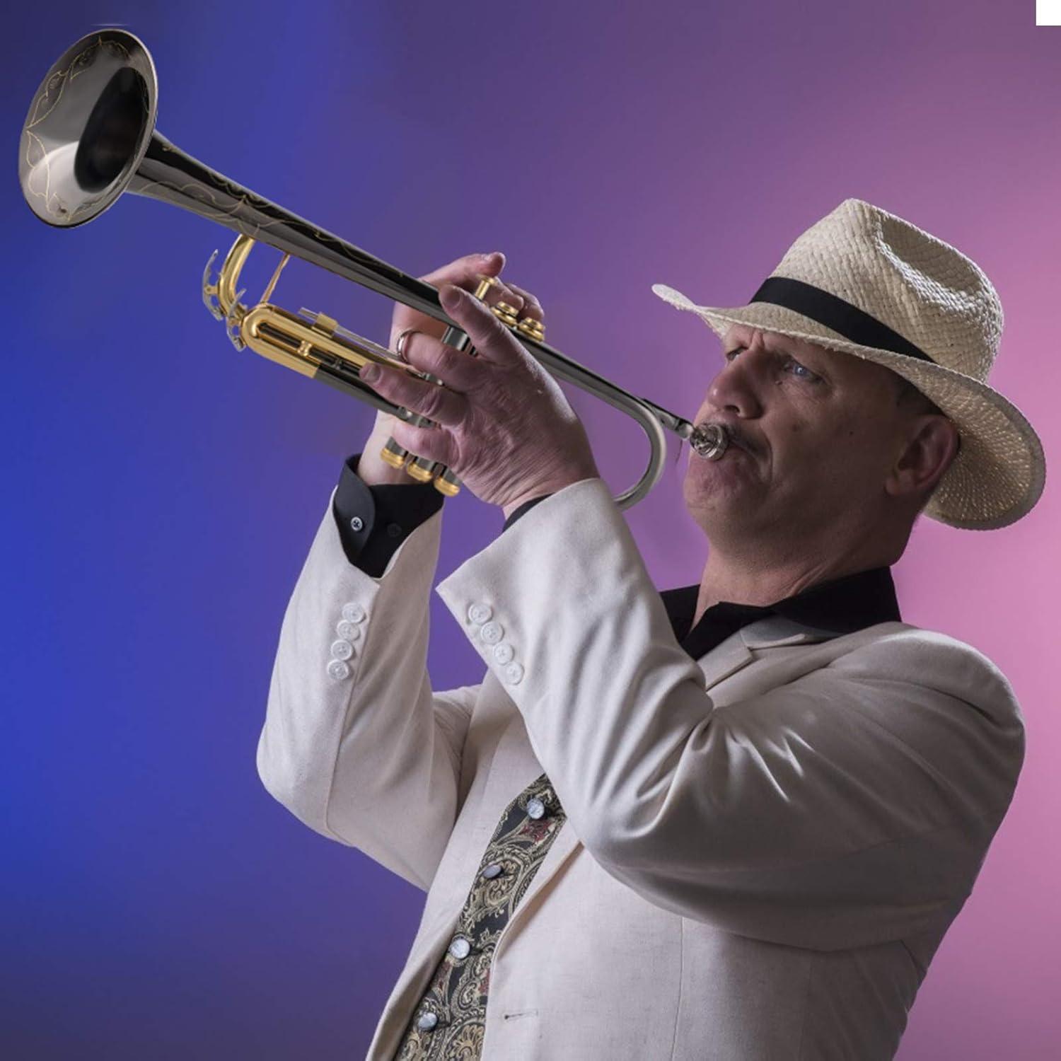 Trompeta Bb EASTROCK Níquel Negro Artesanía con Estuche