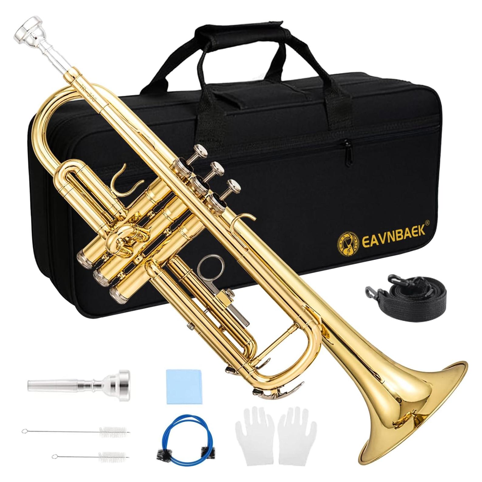 Trompeta Bb Eavnbaek Oro Estándar con Estuche y Accesorios