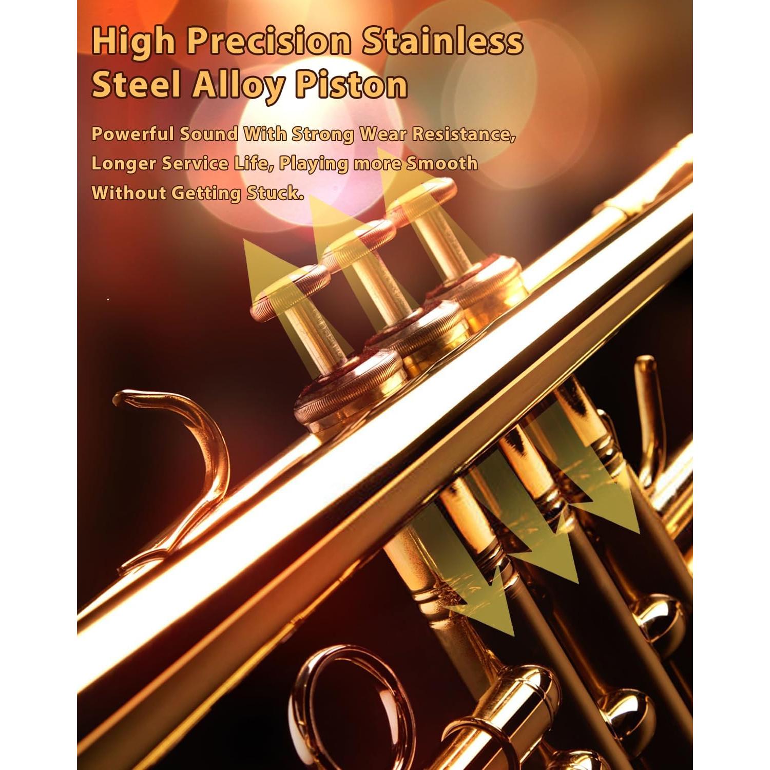 Trompeta Bb Eavnbaek Oro Estándar con Estuche y Accesorios