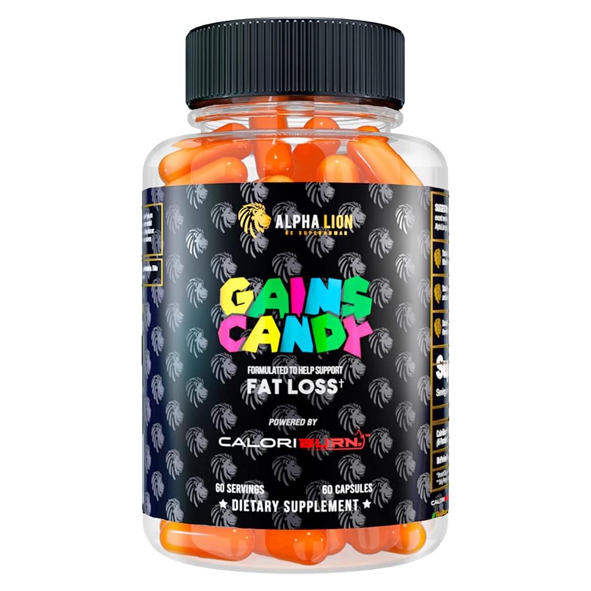 Gains Candy Alpha Lion - Suplemento Natural 60 Cápsulas
