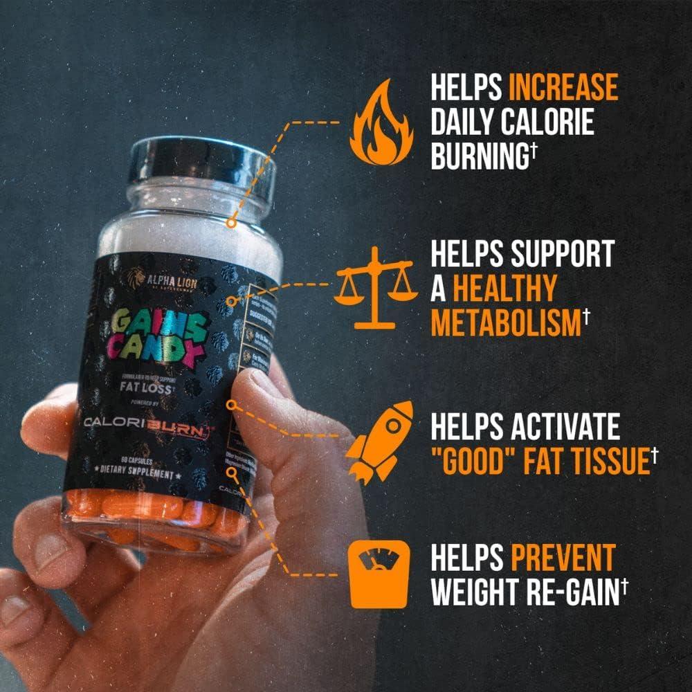 Gains Candy Alpha Lion - Suplemento Natural 60 Cápsulas