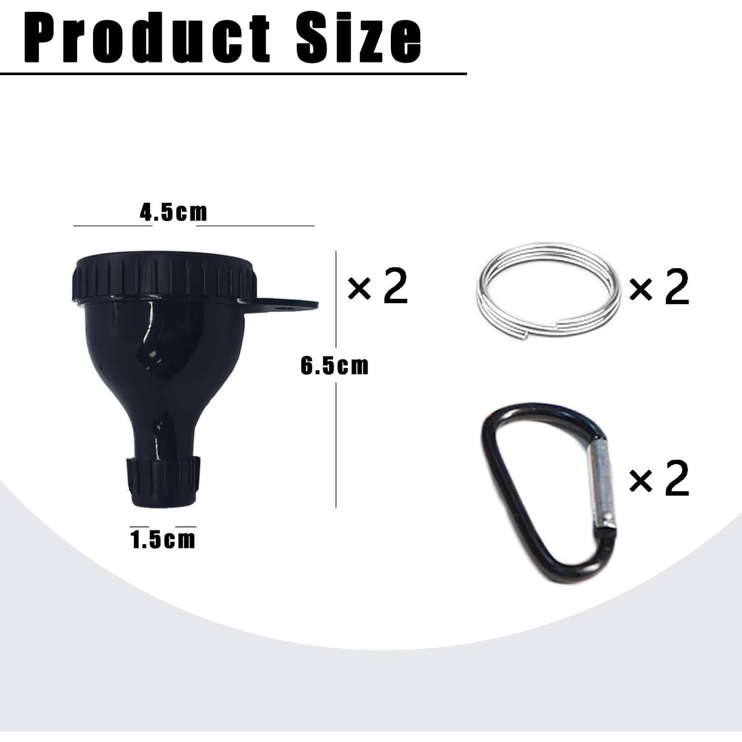 Contenedor de Polvo de Proteína 50ml FORESRUM 2 Pack con Embudo