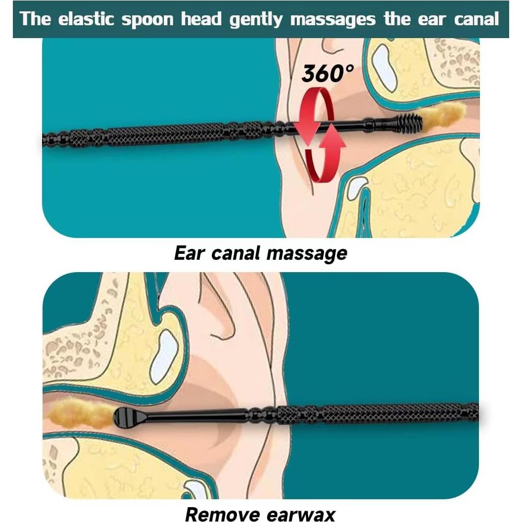 Kit de Limpieza de Oídos TFK.XTAY Espiral Acero Inoxidable