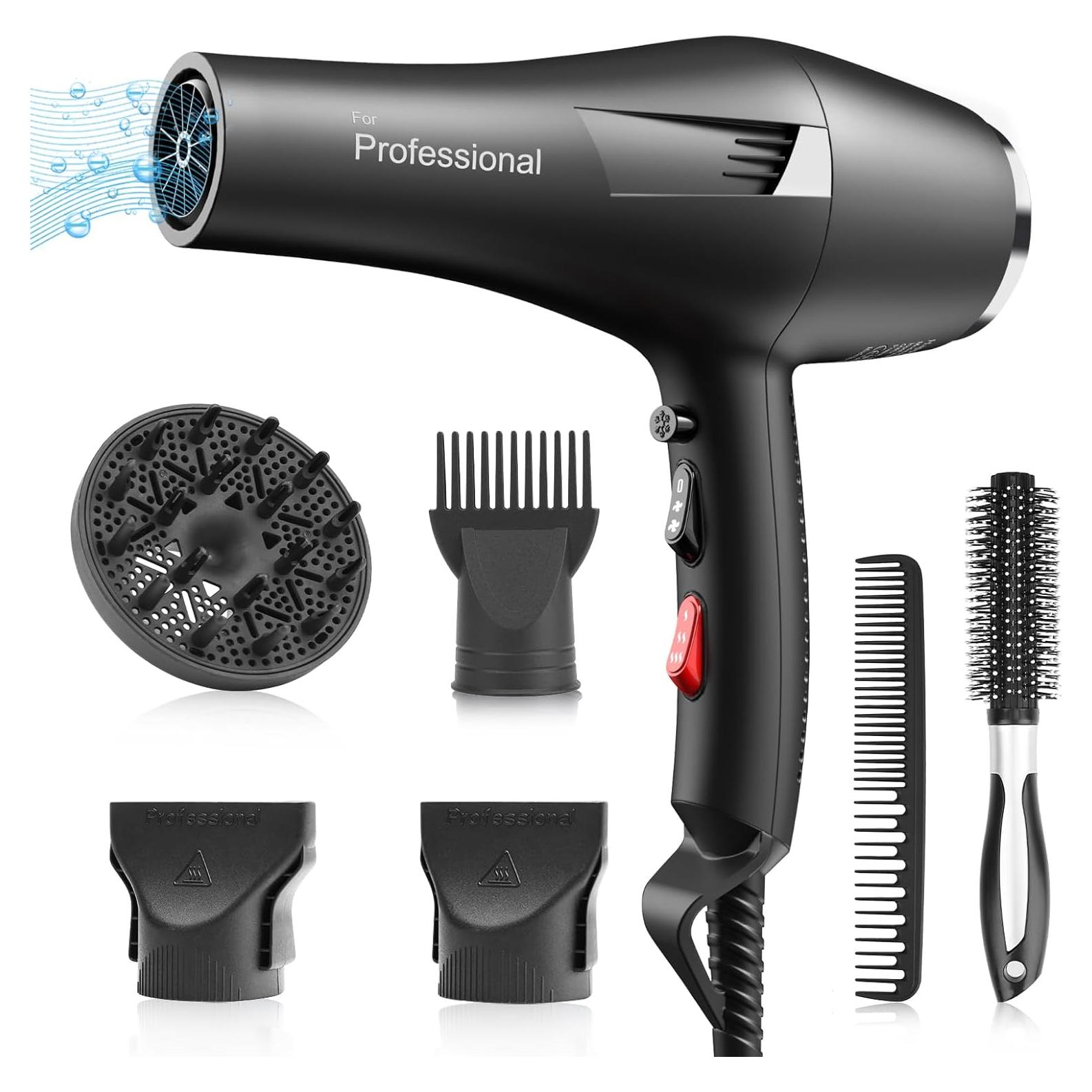 Secador de Pelo Profesional Faszin IN11-B002 2 Velocidades 3 Calores