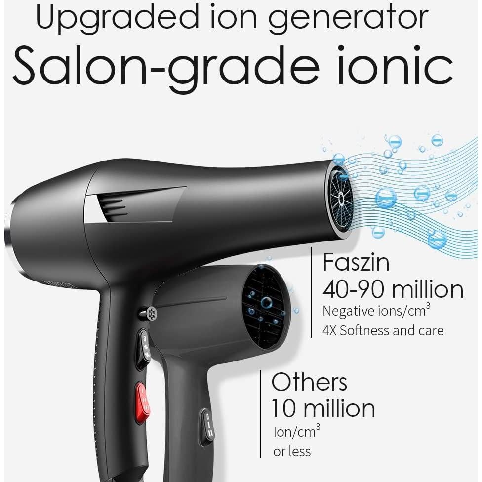 Secador de Pelo Profesional Faszin IN11-B002 2 Velocidades 3 Calores