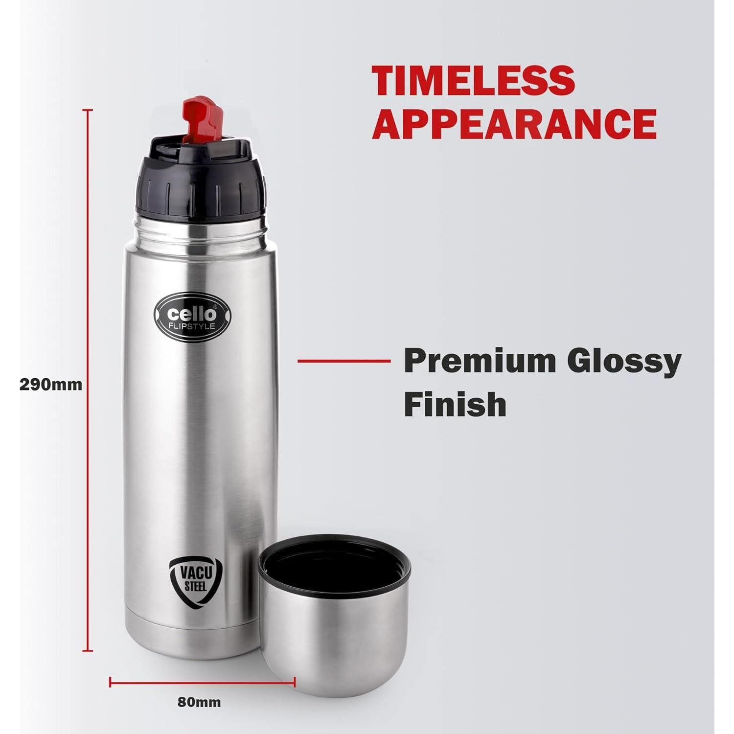 Botella Térmica Cello Flipstyle 1000ml Acero Inoxidable