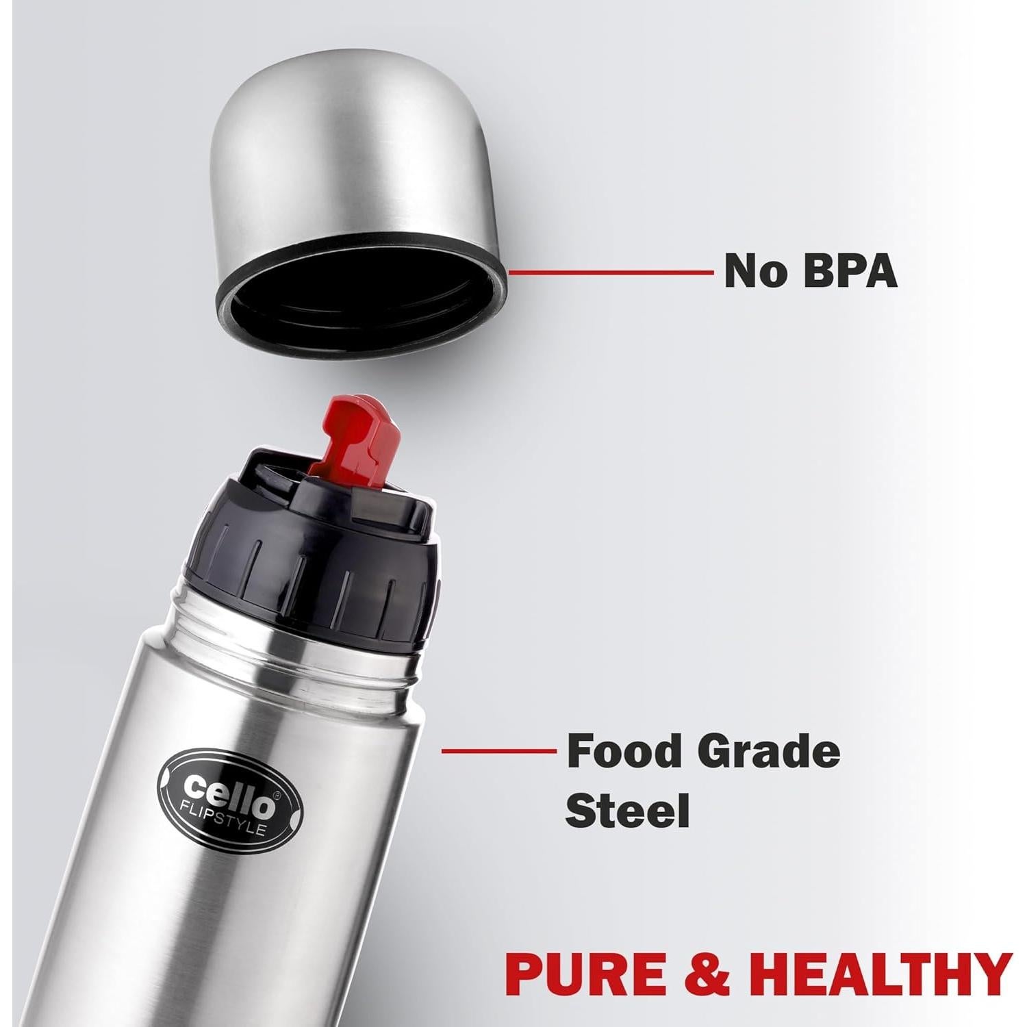 Botella Térmica Cello Flipstyle 1000ml Acero Inoxidable