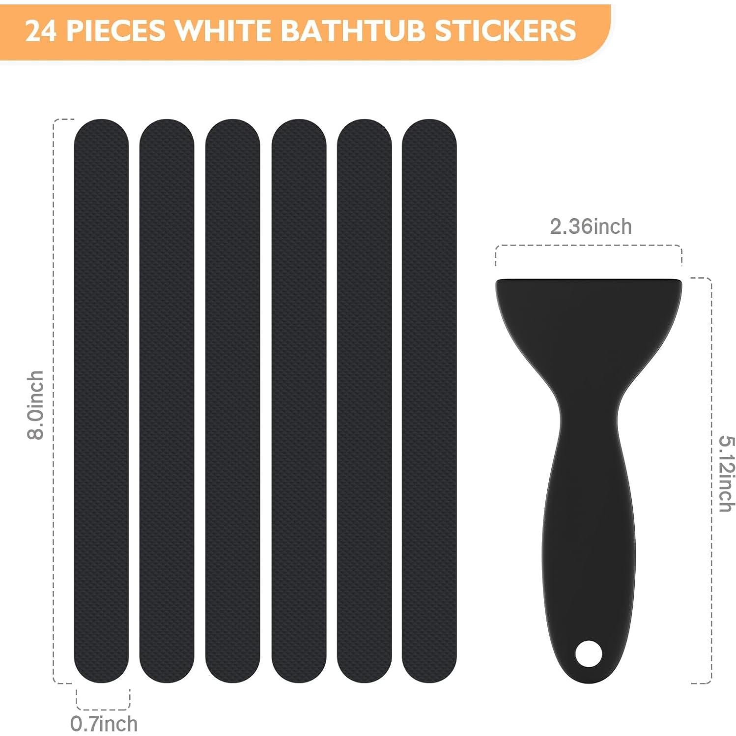 Pegatinas Antideslizantes Nodirz 24 PCS para Baño Seguridad