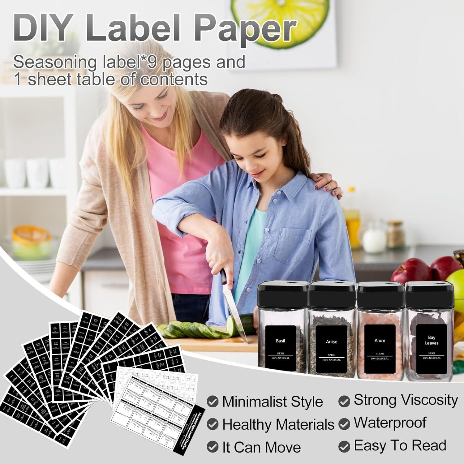 Estante de Especias THYEUISM de Acero Inoxidable con 16 Frascos