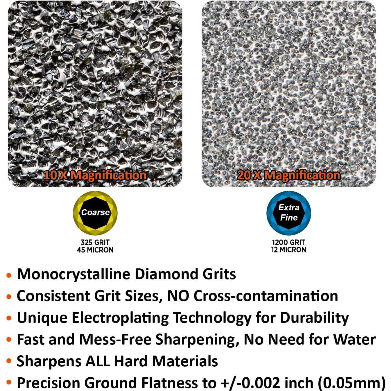 Piedra de Afilar de Diamante Doble Cara SHARPAL 162N 20.3x7.6cm