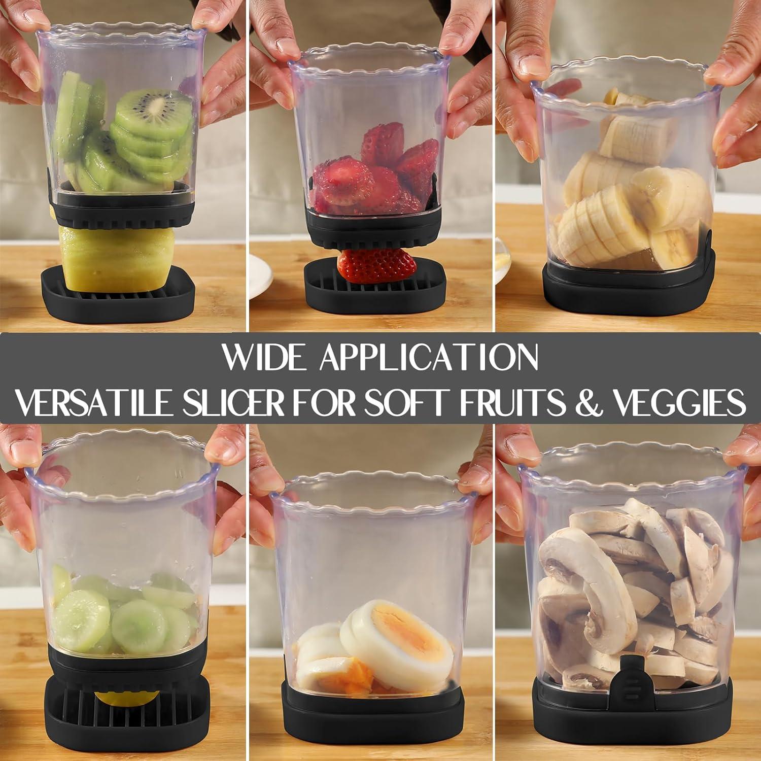 Cortador de Frutas Desmontable ERHIRY con 2 Cuchillas de Acero Inoxidable