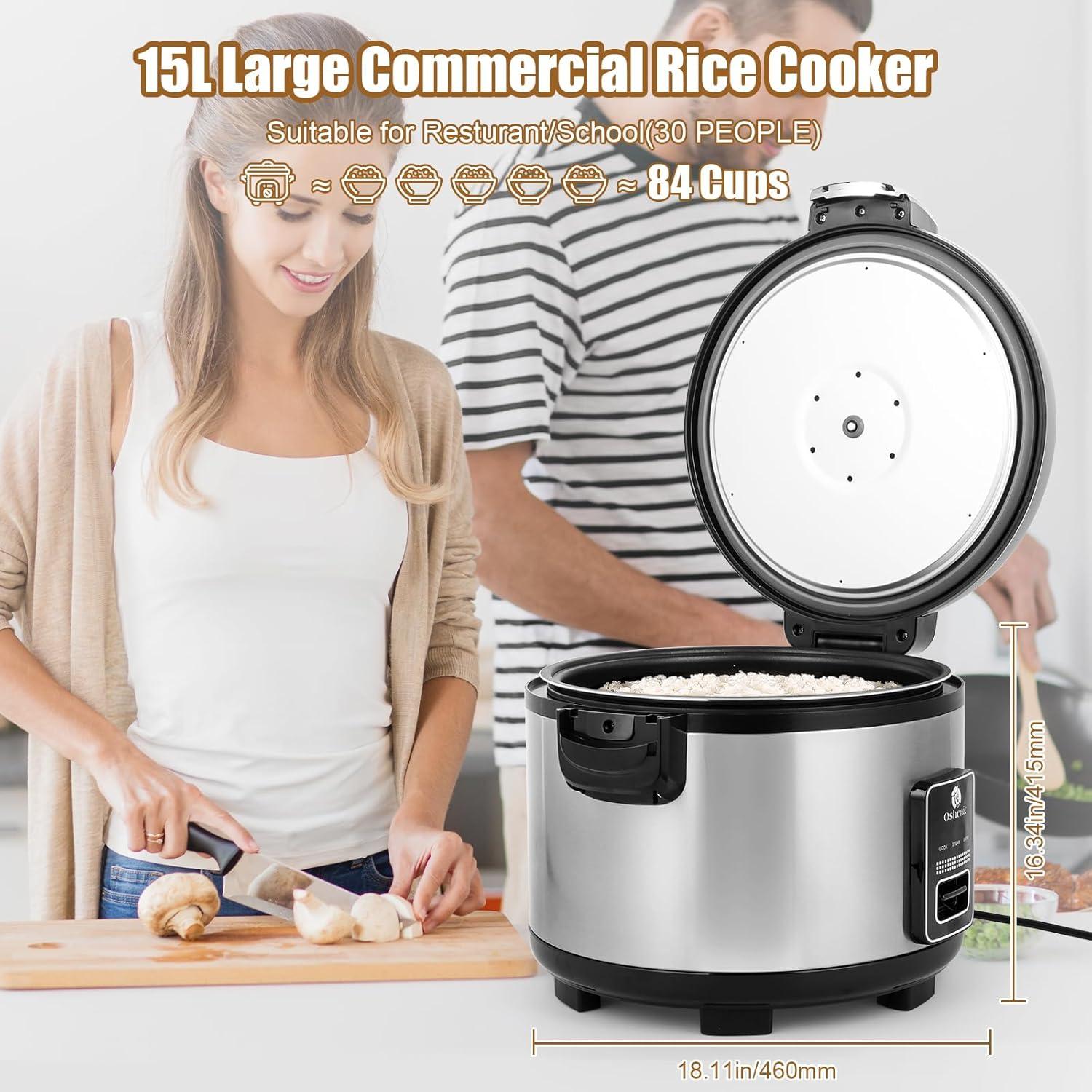 Cocedor de Arroz Eléctrico Oshenic 15L 1350W para Restaurante