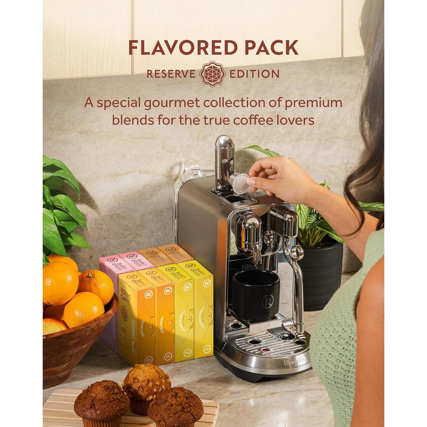 Cápsulas de Café Espresso Saborizadas Rosso Café - 80 Unidades