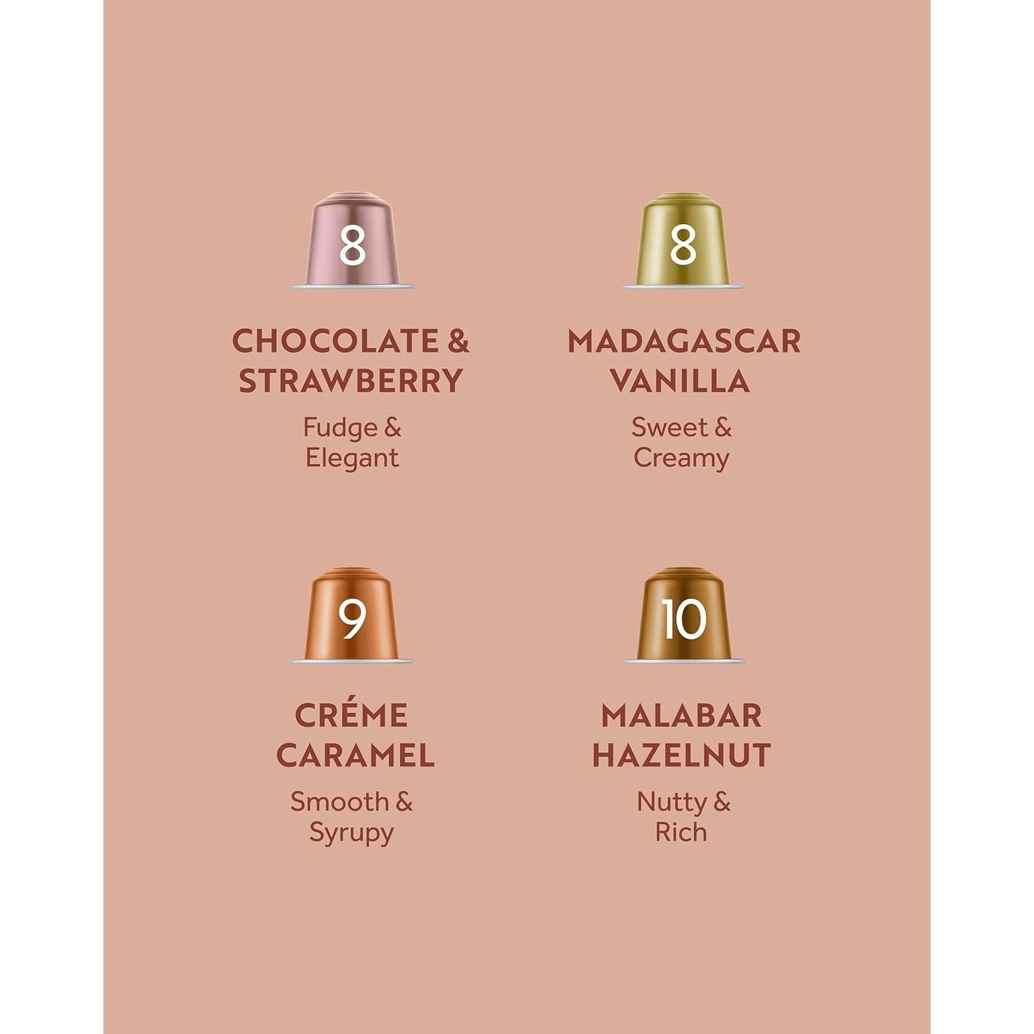 Cápsulas de Café Espresso Saborizadas Rosso Café - 80 Unidades