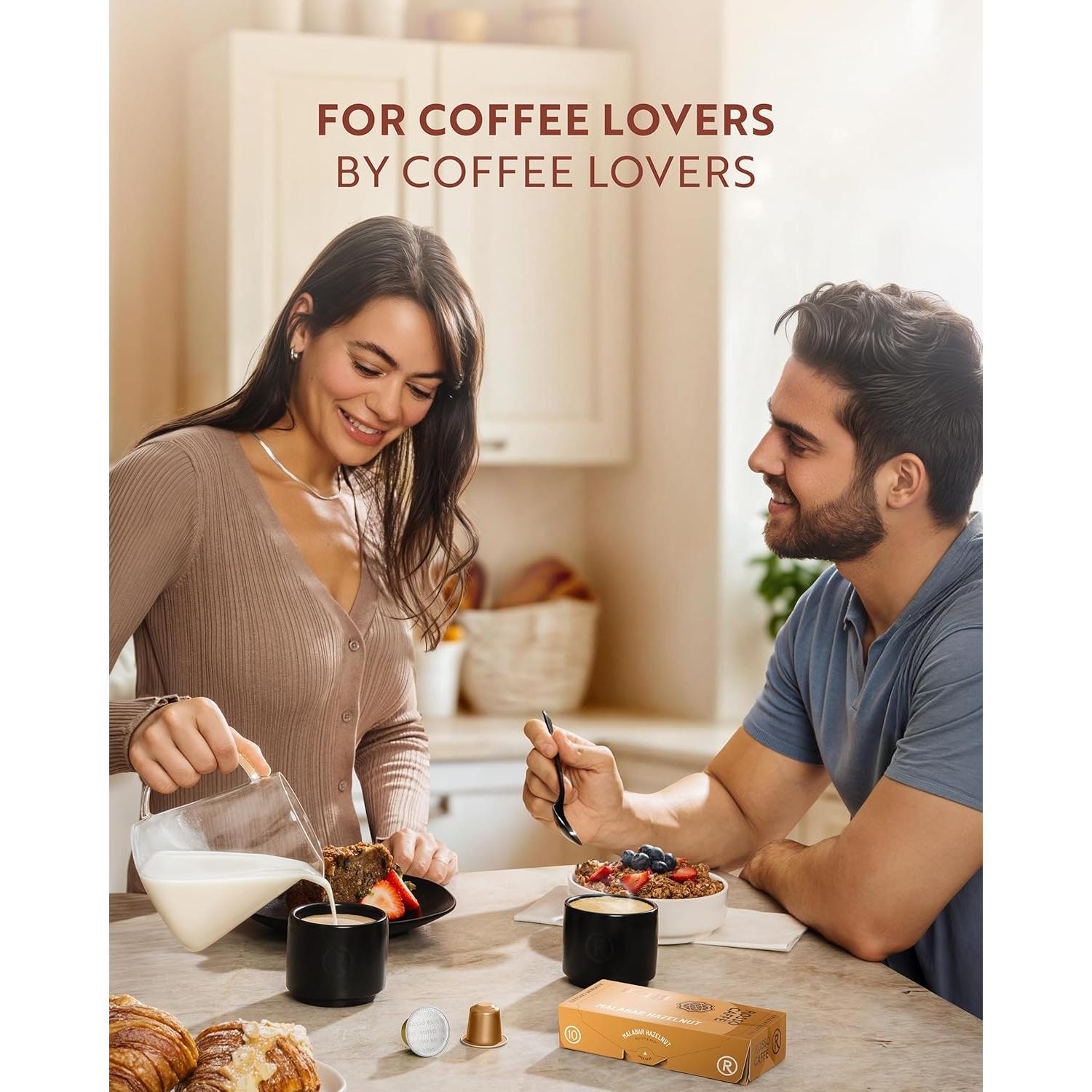 Cápsulas de Café Espresso Saborizadas Rosso Café - 80 Unidades