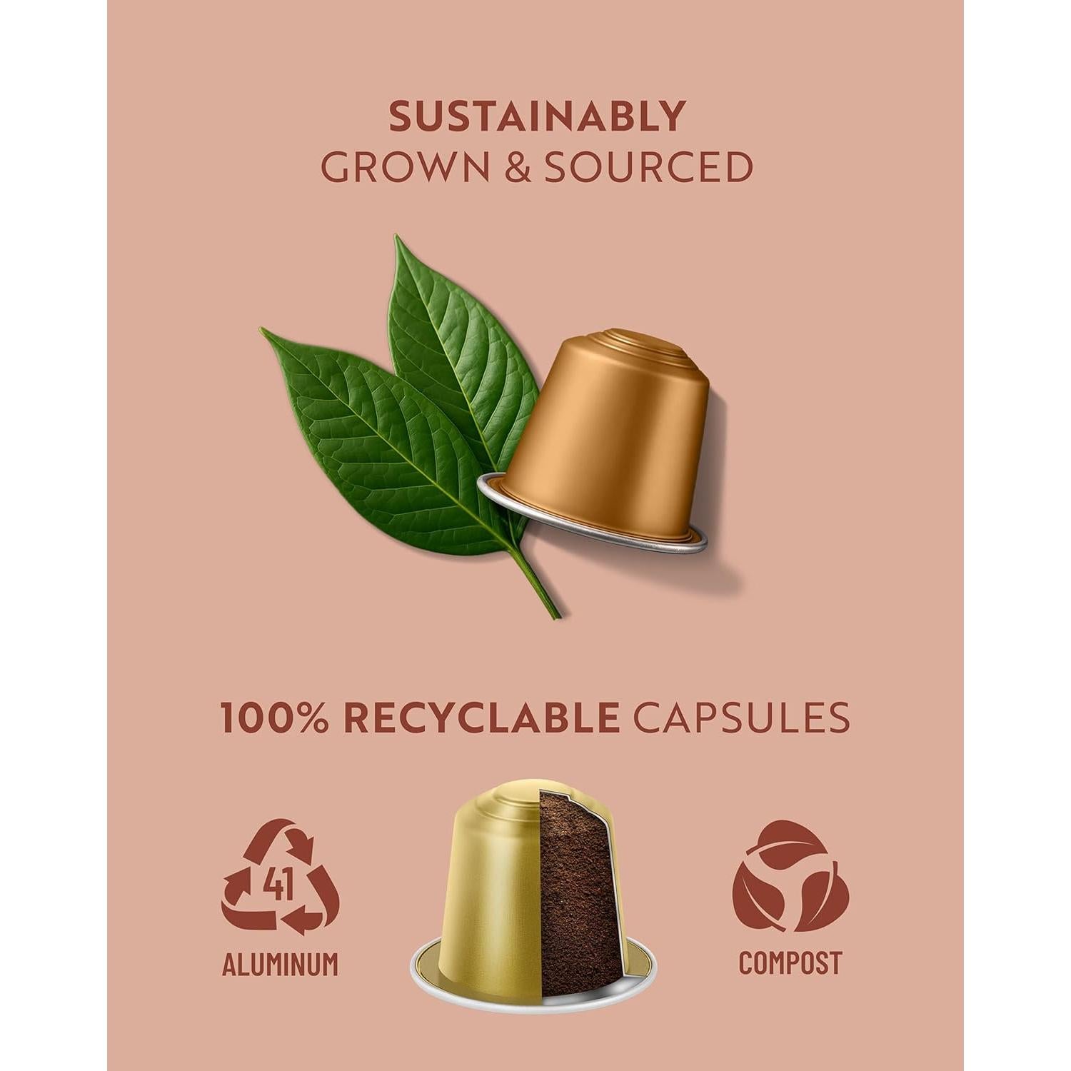 Cápsulas de Café Espresso Saborizadas Rosso Café - 80 Unidades