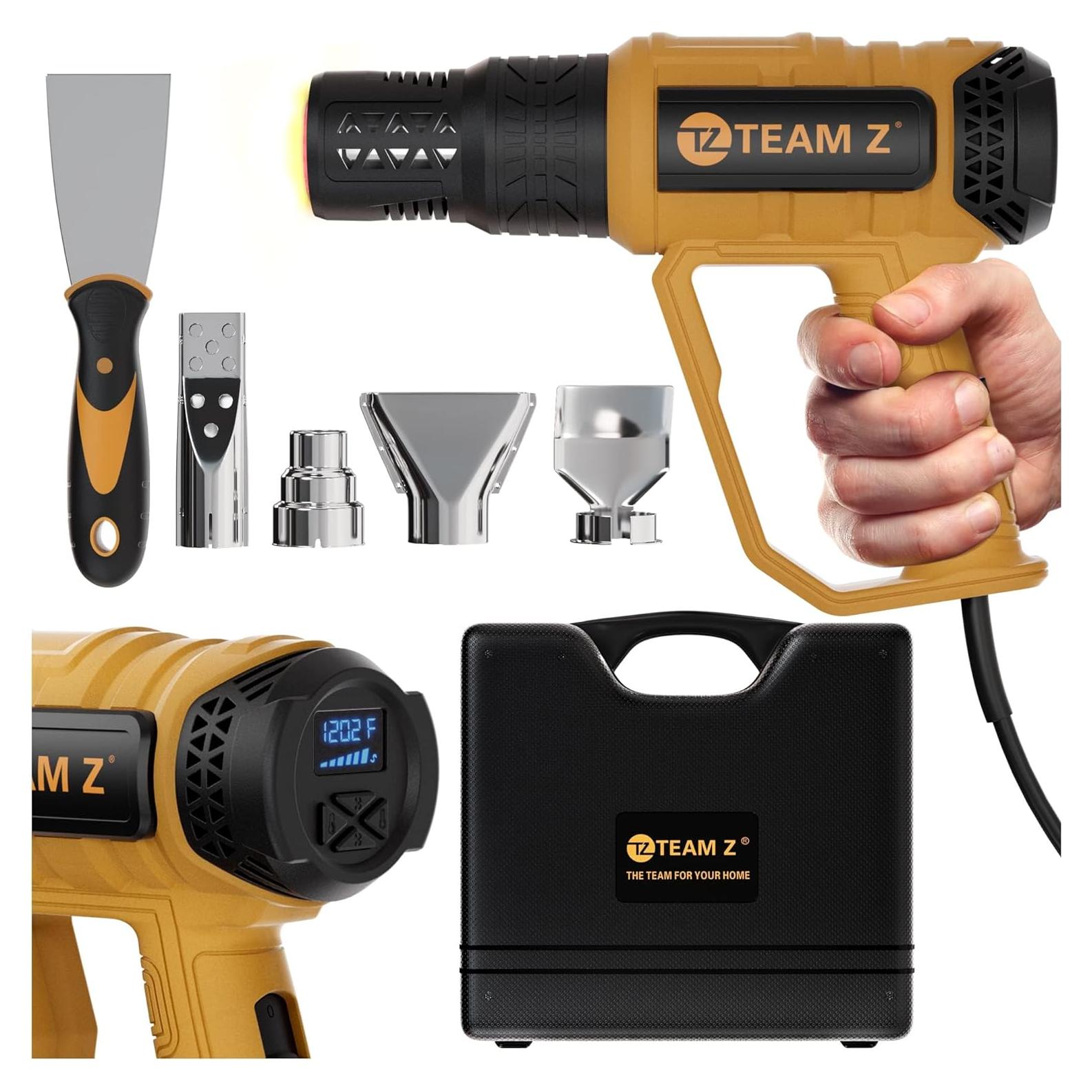 Kit Pistola de Calor Team Z 611A con Estuche y 6 Boquillas