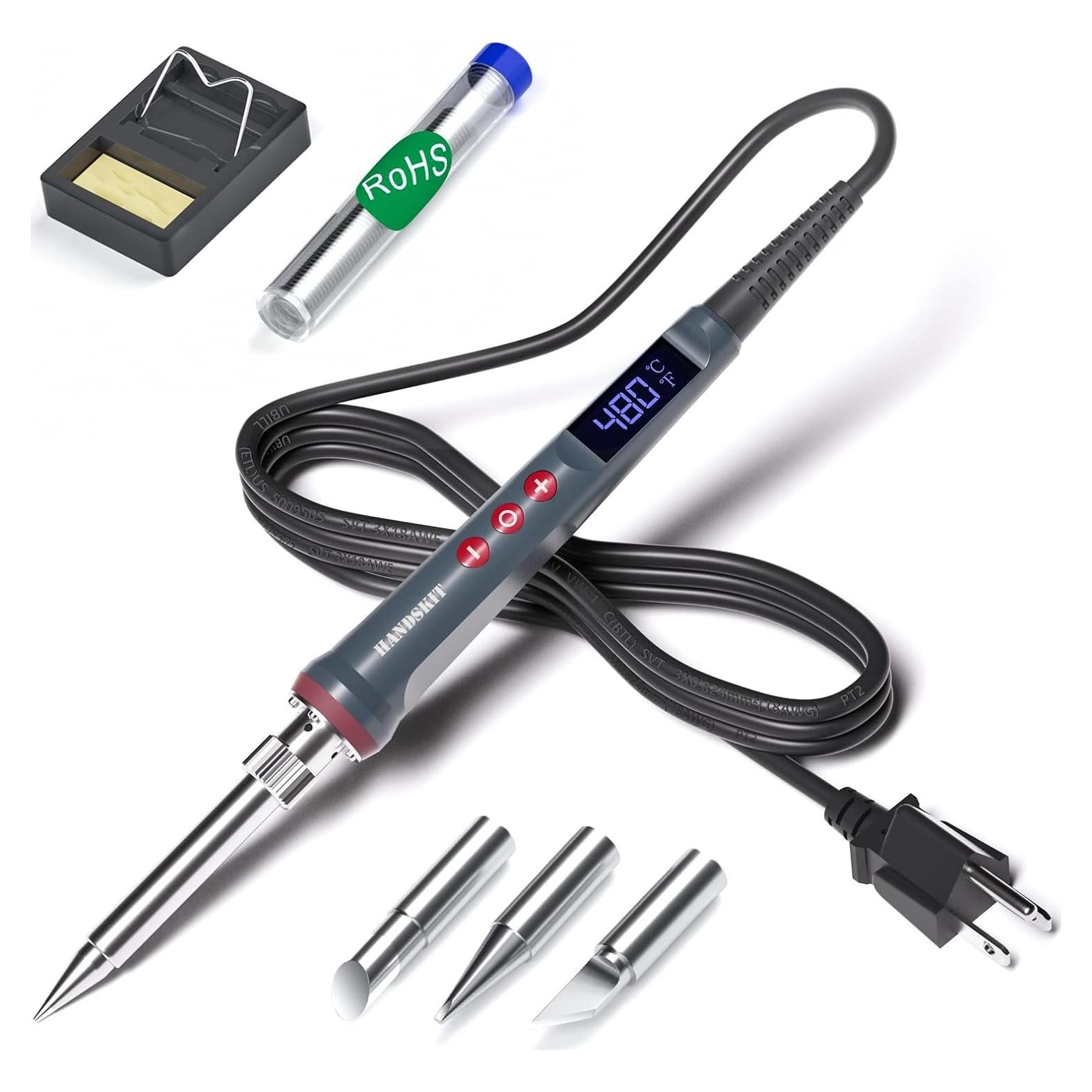 Hierro de Soldadura Digital HANDSKIT 200W Temperatura Ajustable