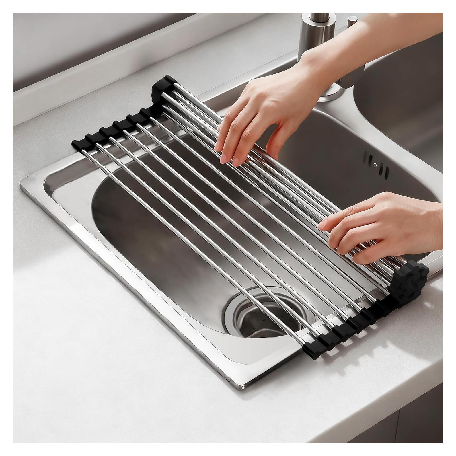 Escurridor de Platos Roll Up NEZUIBAN 44.5x30cm Negro