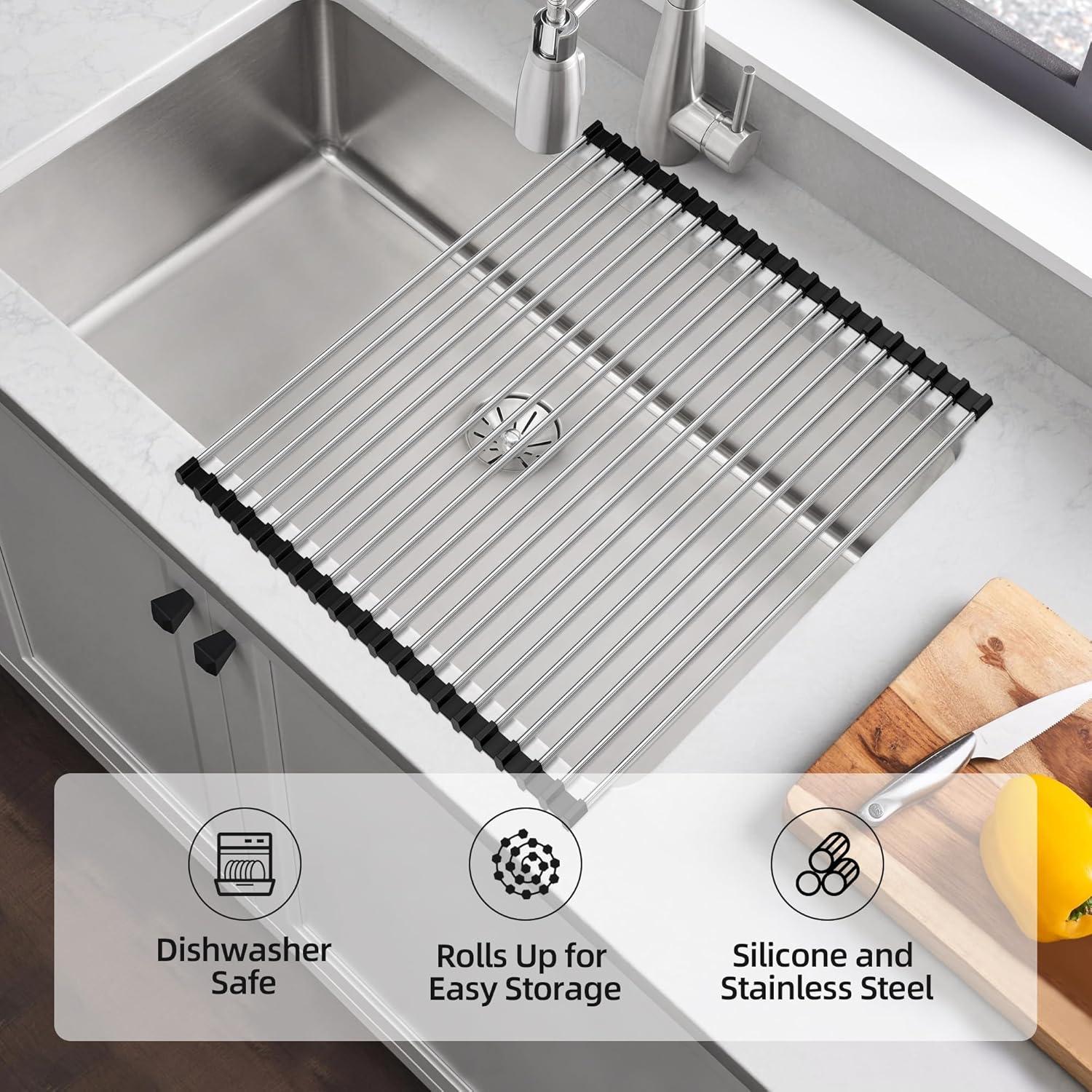 Escurridor de Platos Roll Up NEZUIBAN 44.5x30cm Negro