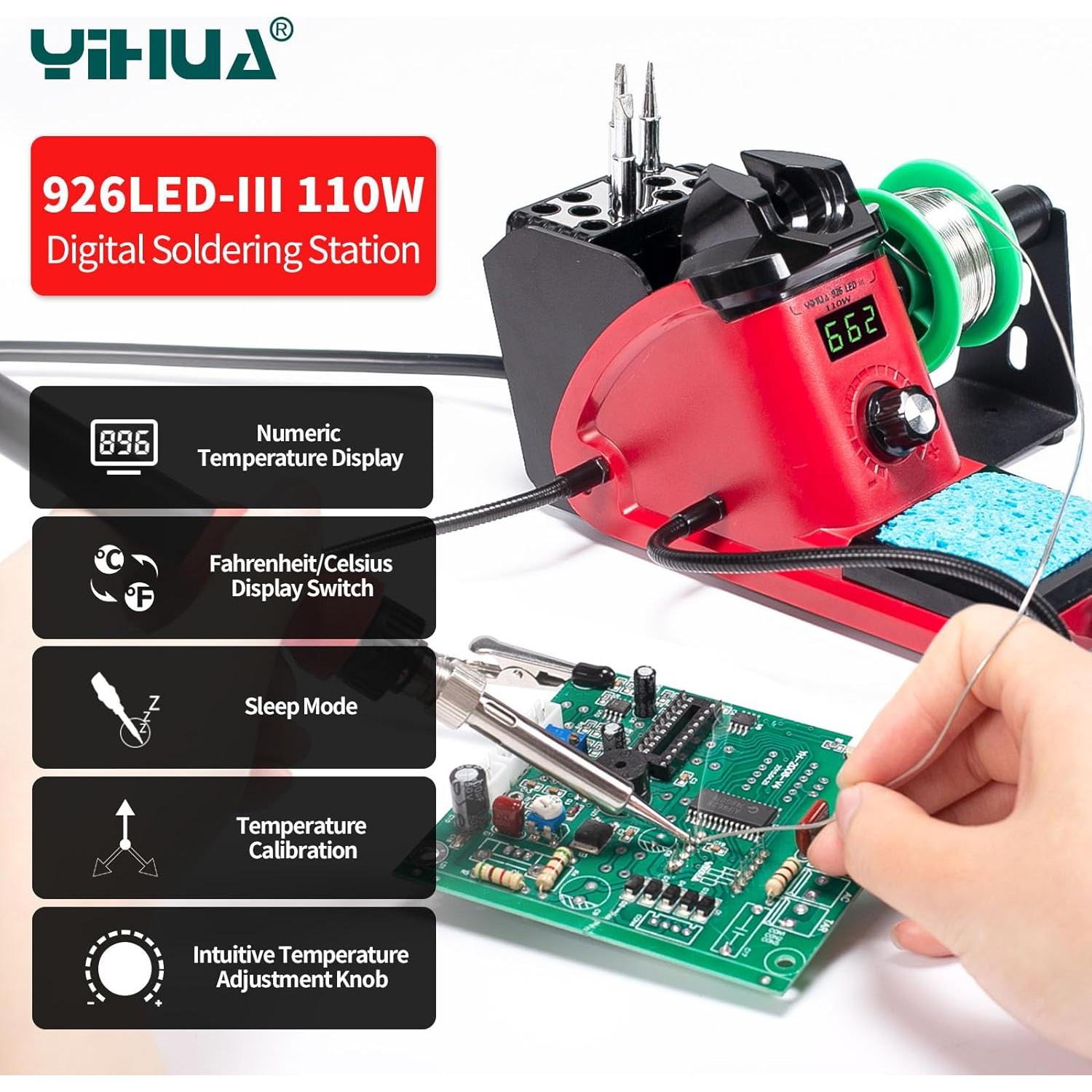 Estación de Soldadura YIHUA 926 III 110W con Accesorios