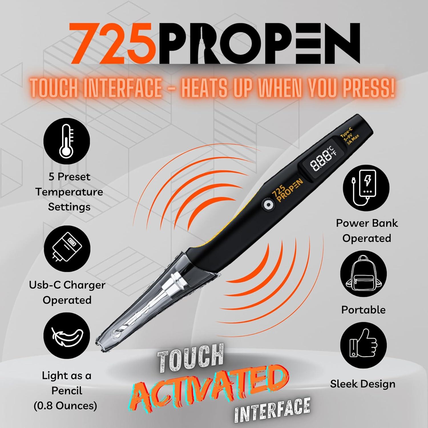 Soldador Digital 725PROPEN USB-C 450°C Portátil LCD