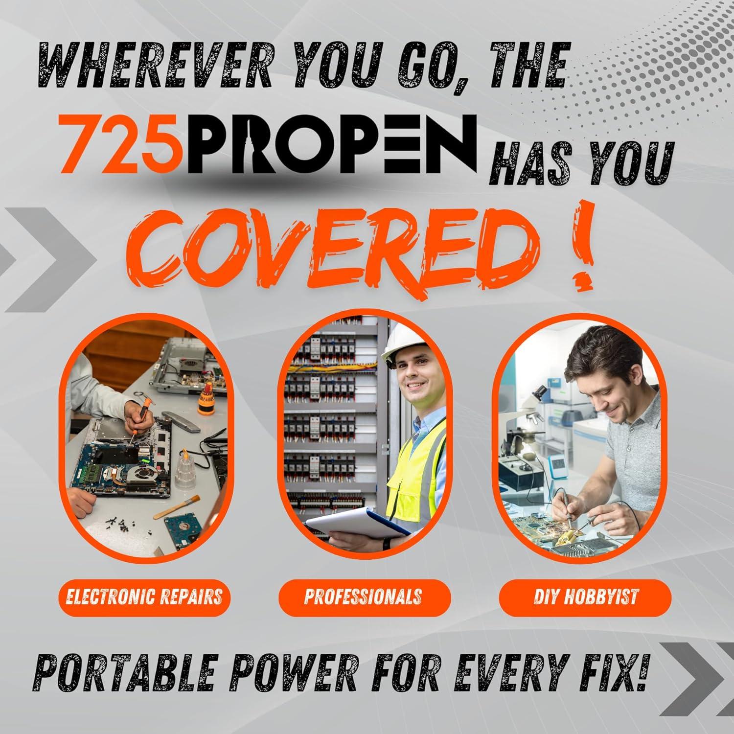 Soldador Digital 725PROPEN USB-C 450°C Portátil LCD