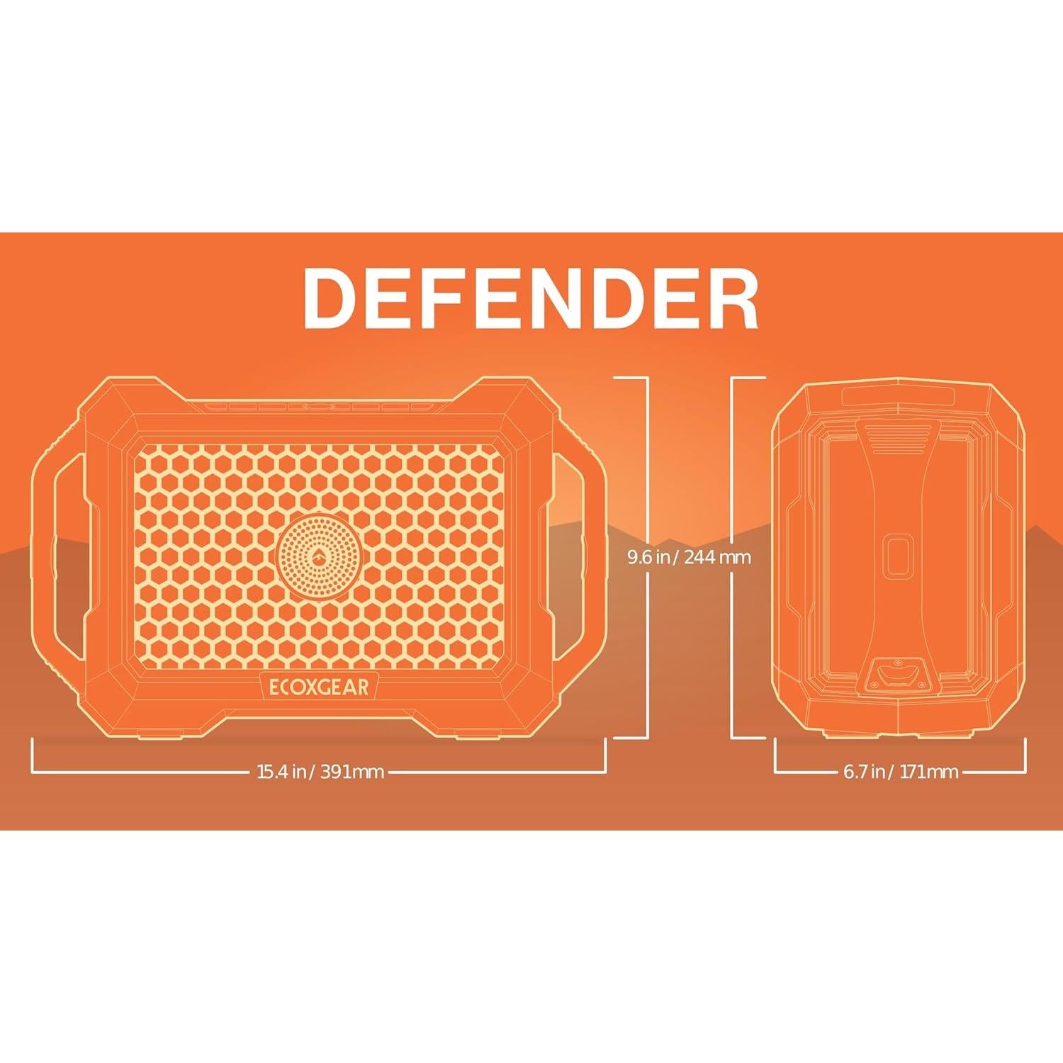 Altavoz Bluetooth Portátil ECOXGEAR Defender Impermeable 121dB