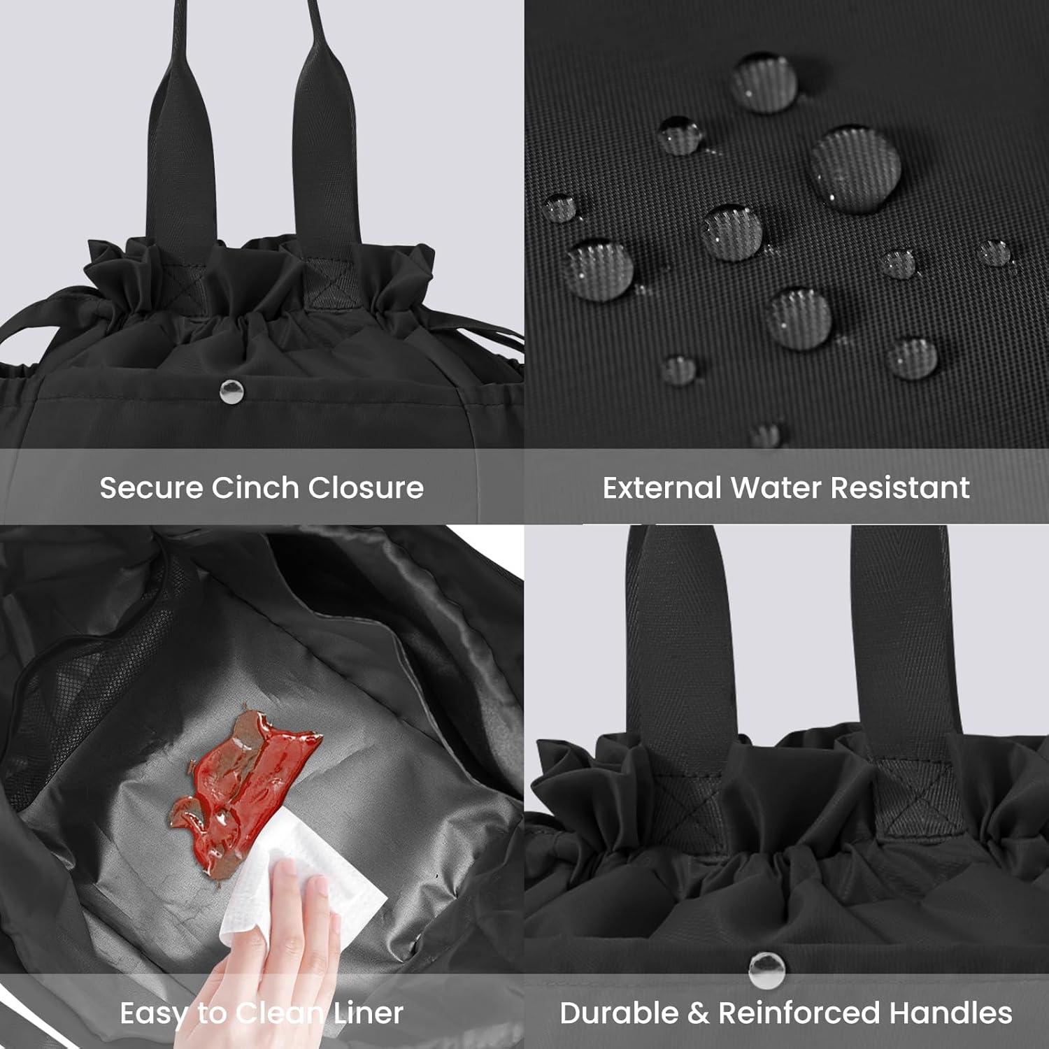 Bolsa de Almuerzo Aislada MEXS Negra Grande para Oficina