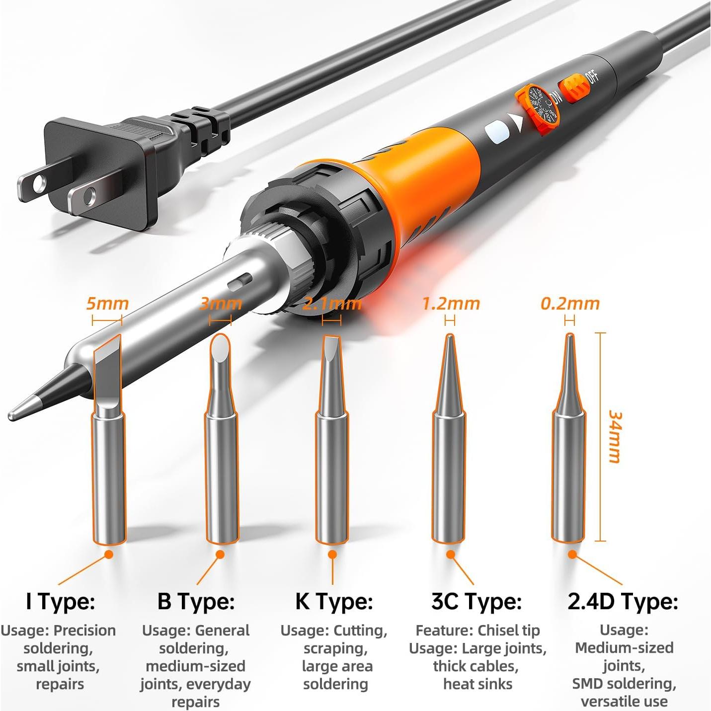 Kit de Soldador MEAKEST 60W con Temperatura Ajustable