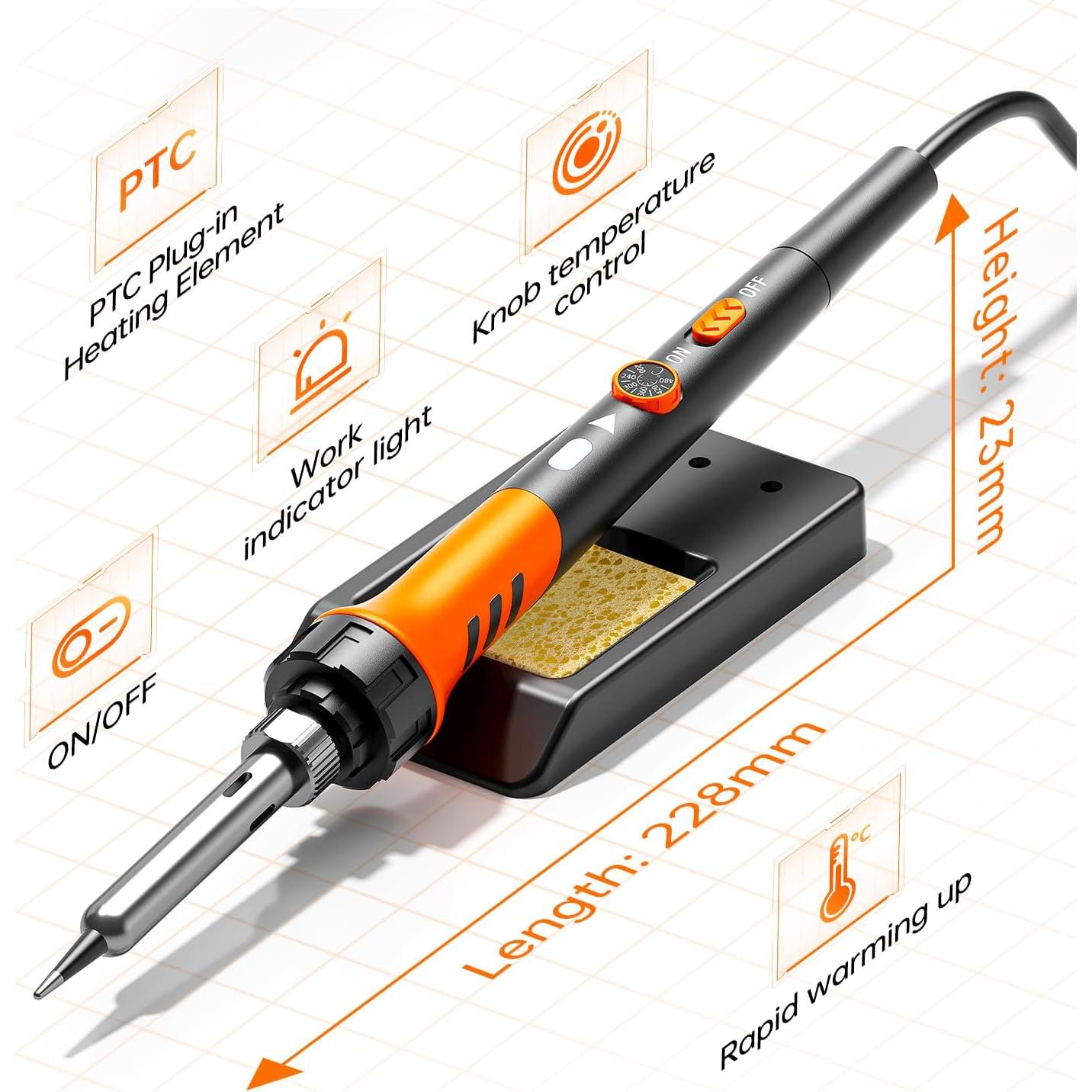Kit de Soldador MEAKEST 60W con Temperatura Ajustable