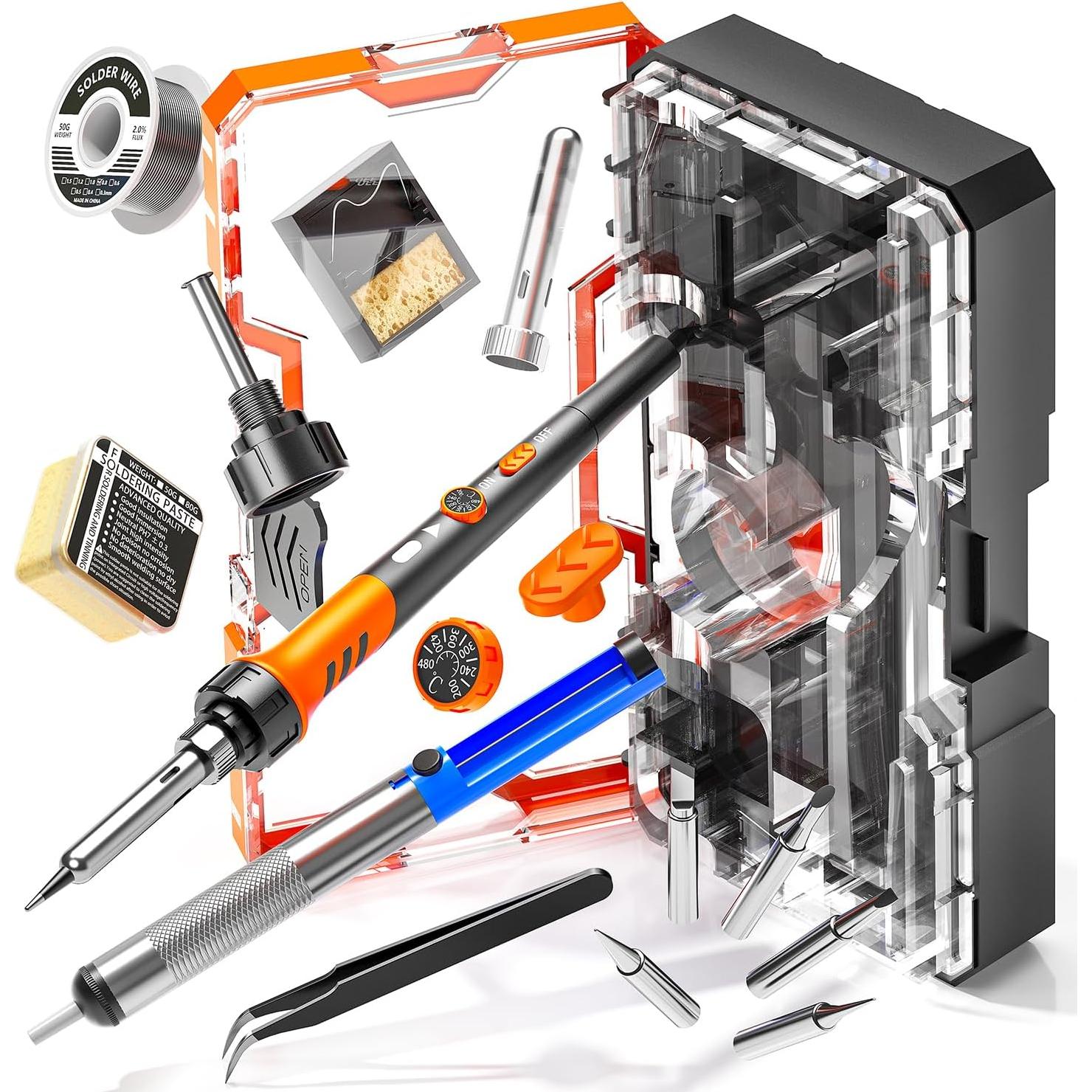 Kit de Soldador MEAKEST 60W con Temperatura Ajustable