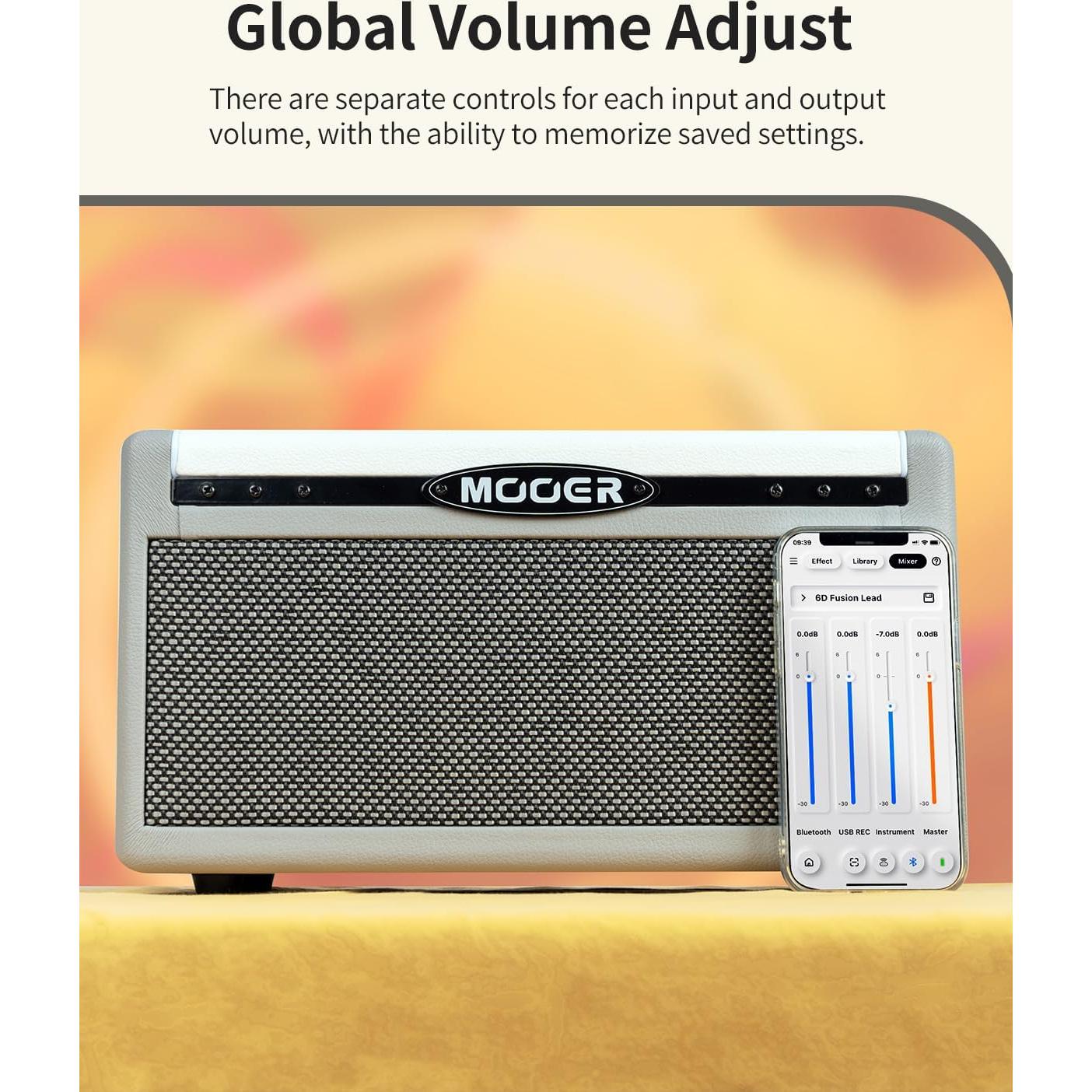 Amplificador MOOER SD30i 30W Bluetooth Portátil con Efectos