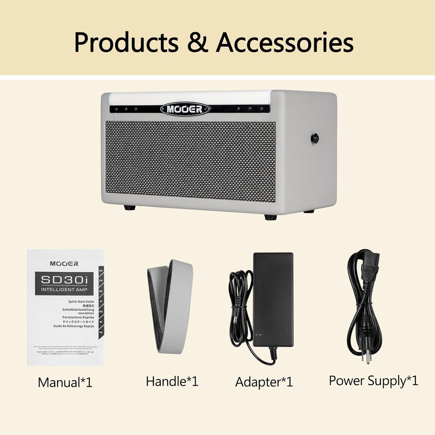 Amplificador MOOER SD30i 30W Bluetooth Portátil con Efectos