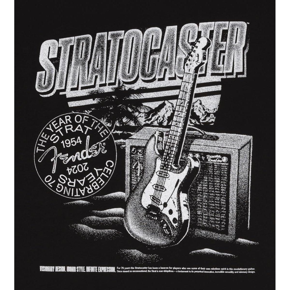 Camiseta Fender Stratocaster 70 Aniversario Negro M