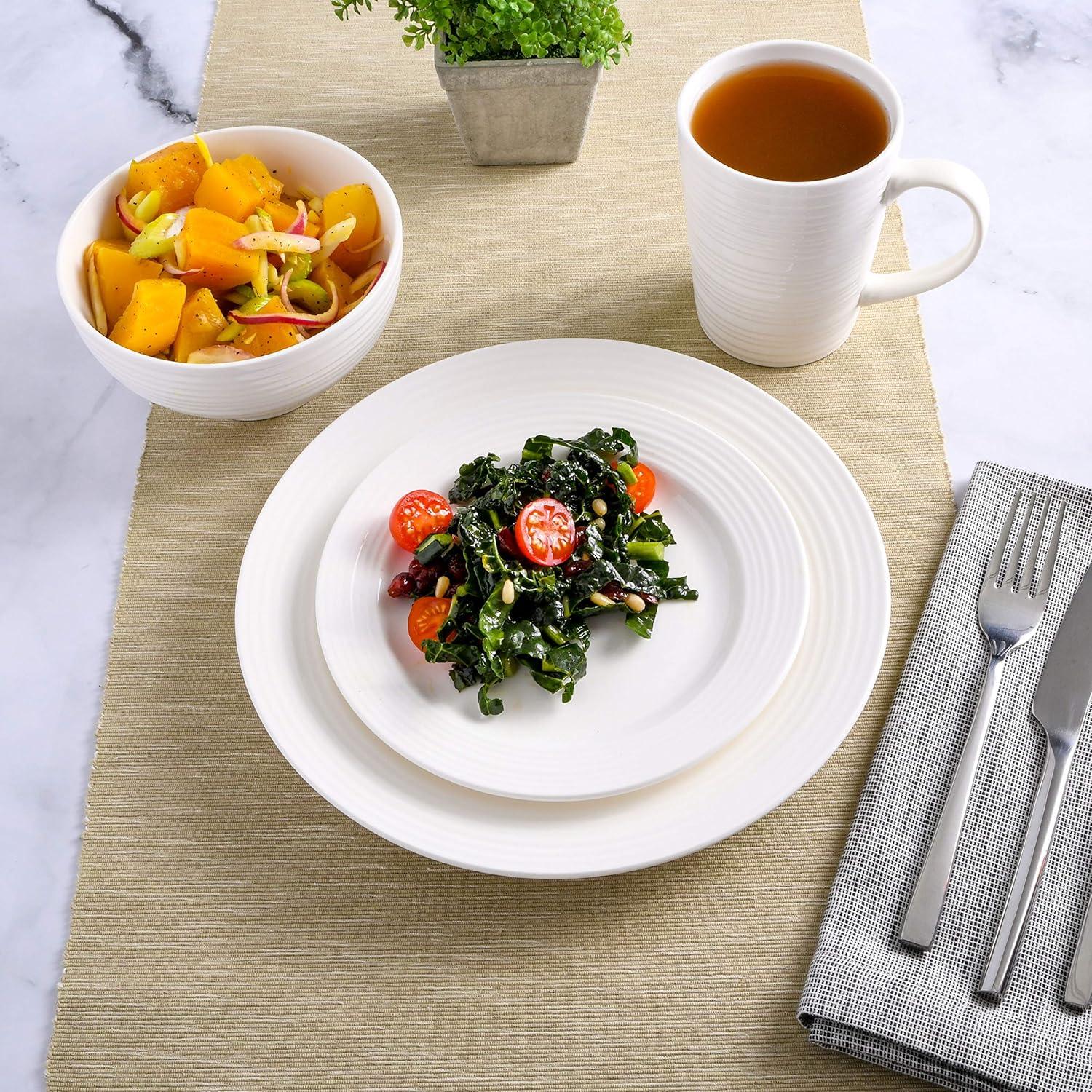 Juego de Vajilla Gibson Home Amelia Court 16 Piezas Blanco