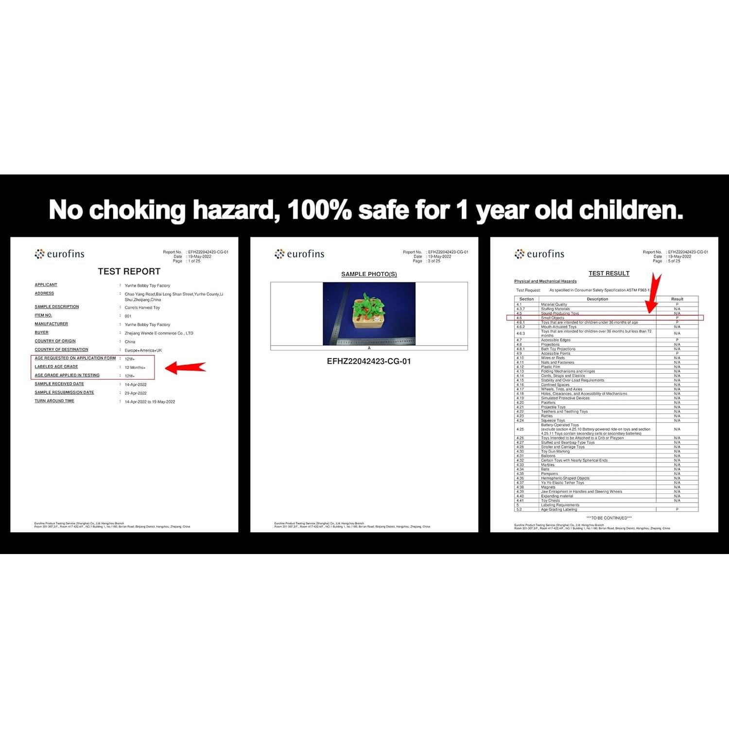 Montessoritoys for 1 Year Old, Wooden Toys Developmental Shape Sorting & Matching Puzzle Carrots Harvest Game, Birthday Gifts for Toddlers Babies Boys and Girls 6-12 Months Christmas