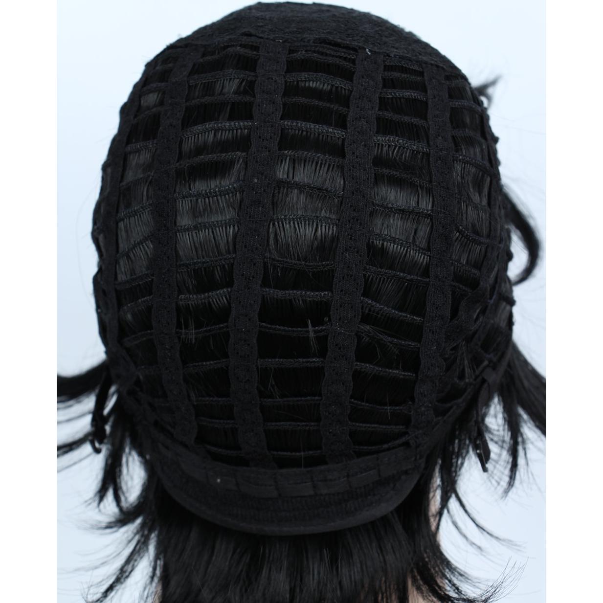 Disfraz Halloween Linfairy Peluca Cosplay Negra Corta