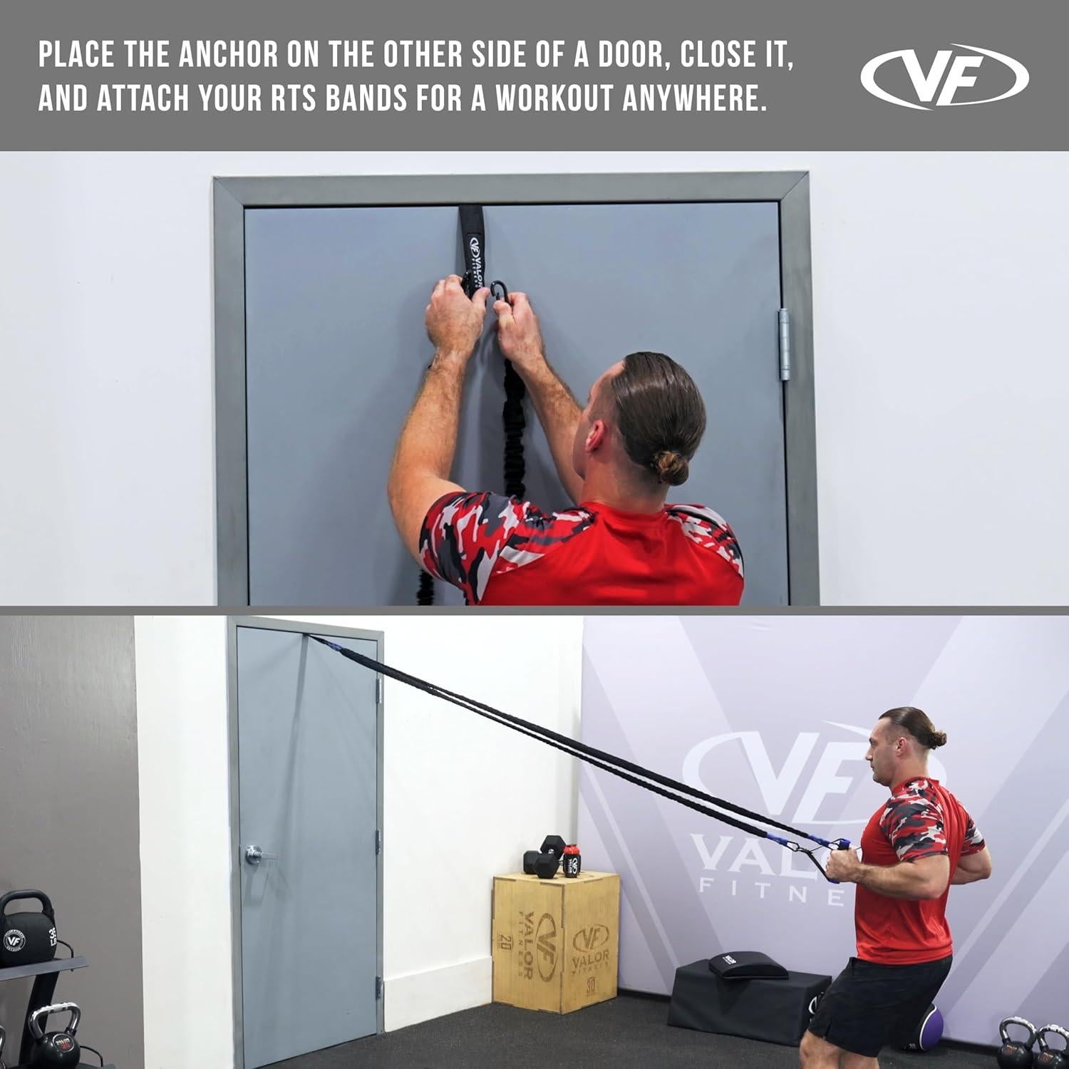 Bandas de Resistencia Valor Fitness RTS-SET 5-25 lbs con Ancla