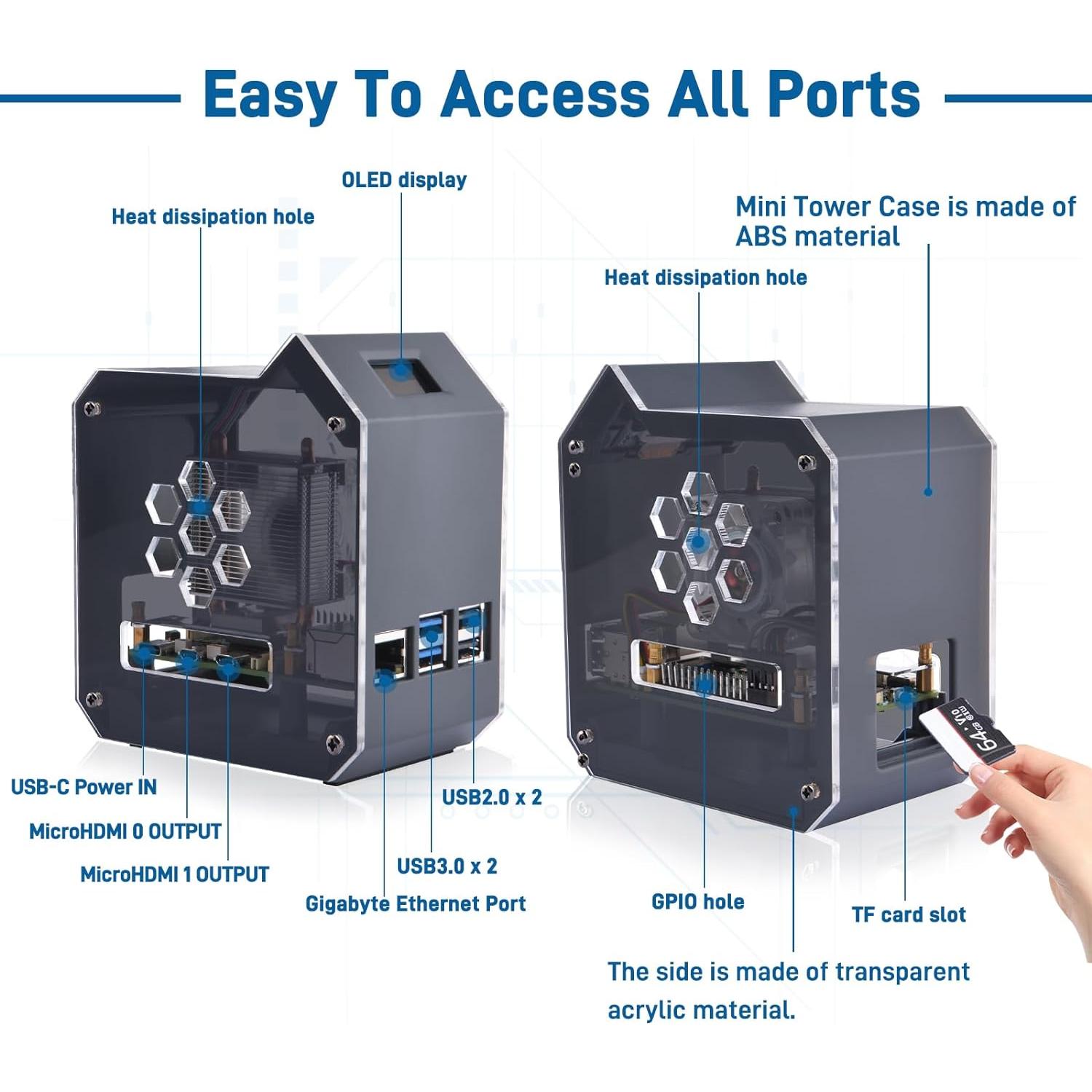 Kit Torre Mini GeeekPi para Raspberry Pi 5 con Enfriador