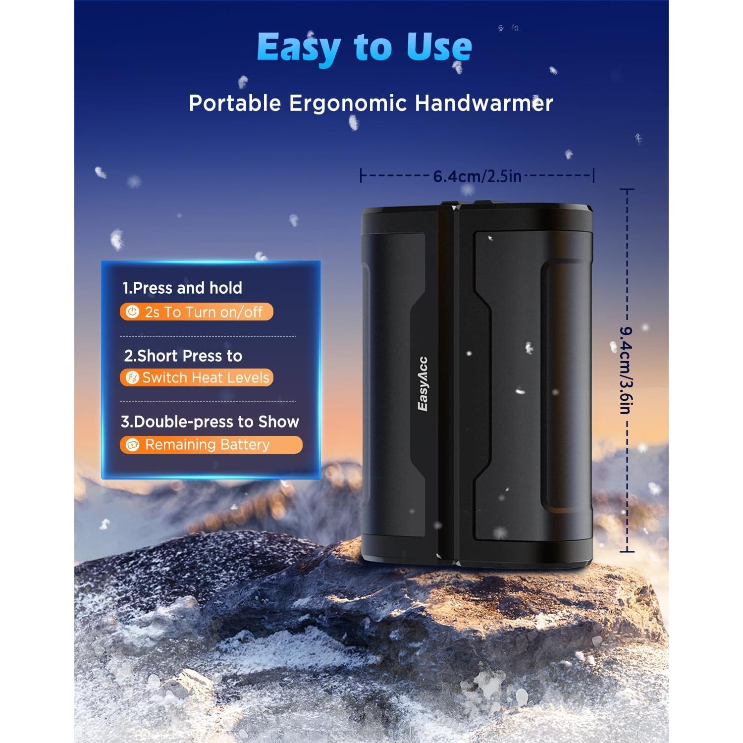 Calentadores de Manos Recargables EasyAcc OT-115 10000mAh 2 Pcs