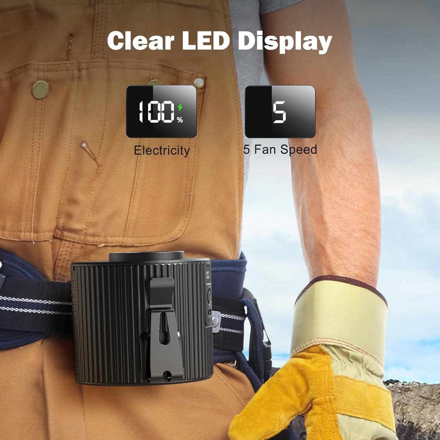 Ventilador de Cintura Portátil AMACOOL K20 5 Velocidades 20h