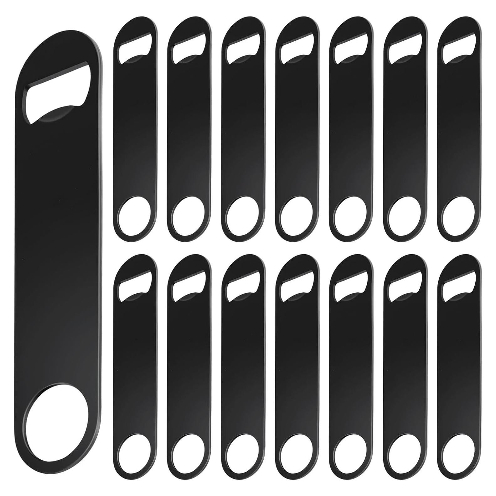 Juego de 15 Abrebotellas de Cerveza WEGAZ Acero Inoxidable Negro