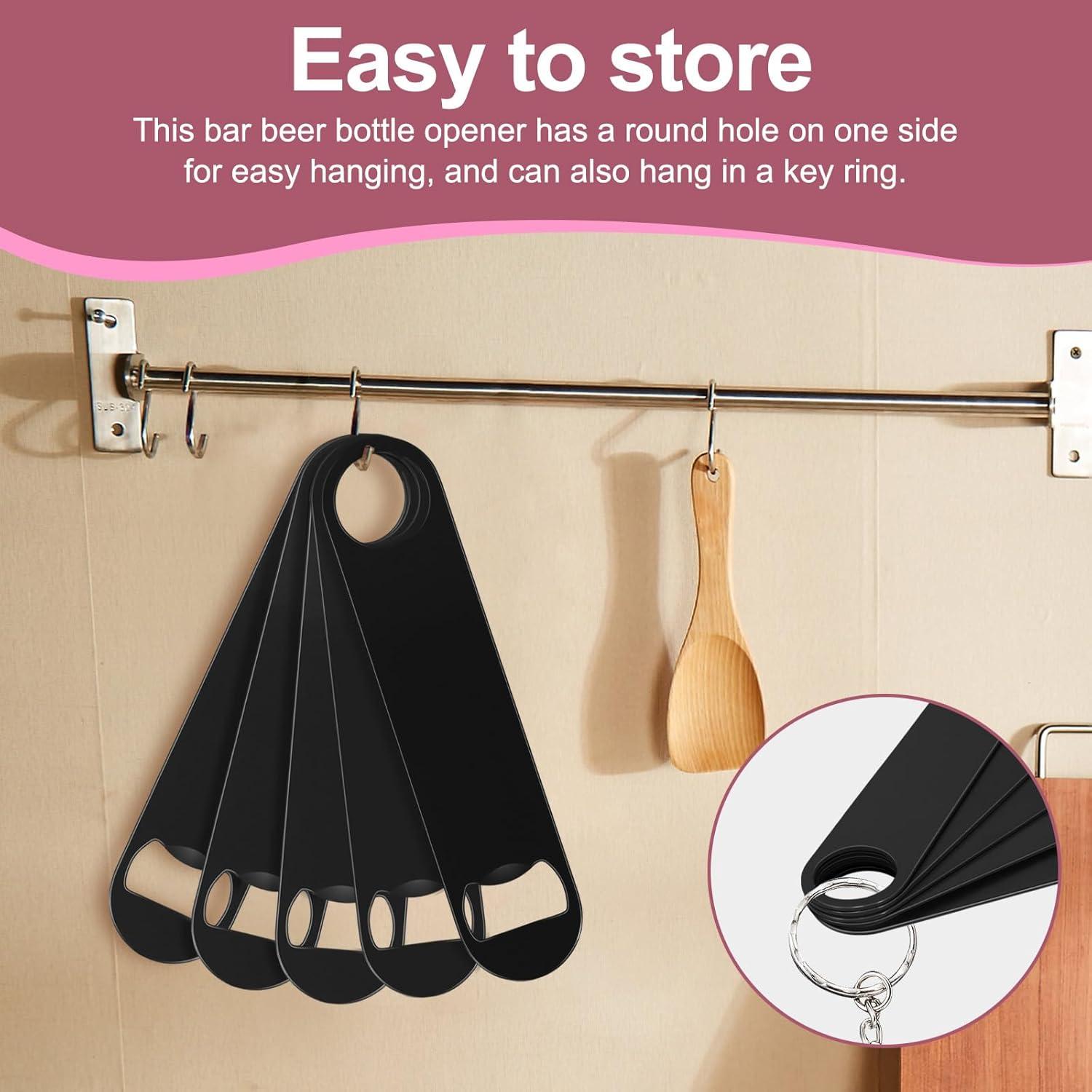 Juego de 15 Abrebotellas de Cerveza WEGAZ Acero Inoxidable Negro