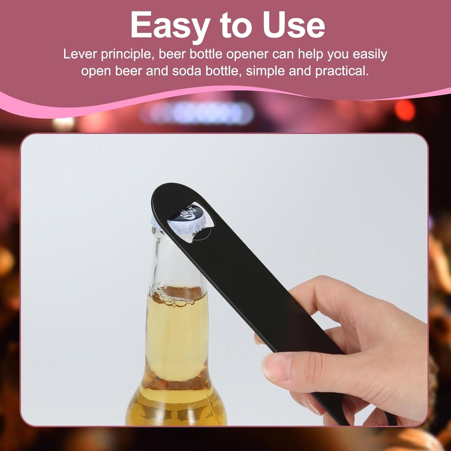 Juego de 15 Abrebotellas de Cerveza WEGAZ Acero Inoxidable Negro