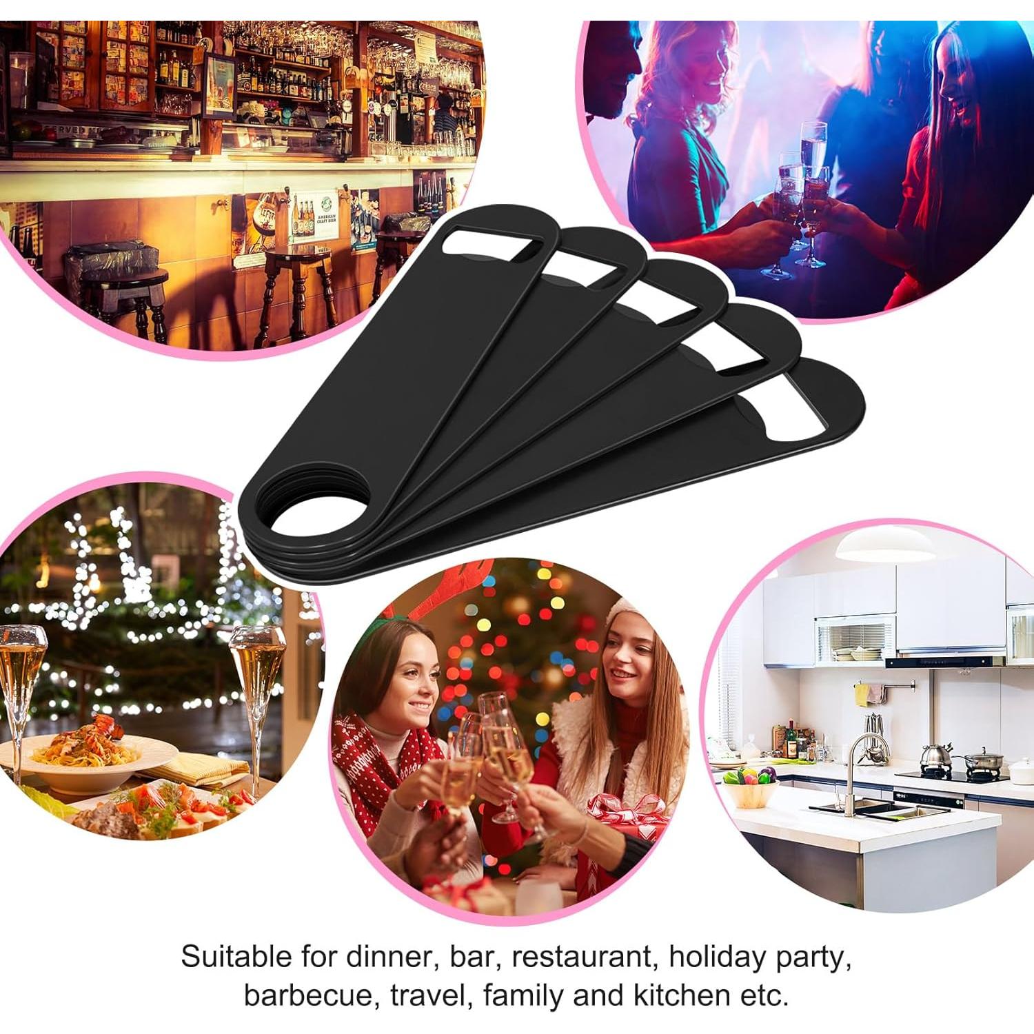 Juego de 15 Abrebotellas de Cerveza WEGAZ Acero Inoxidable Negro